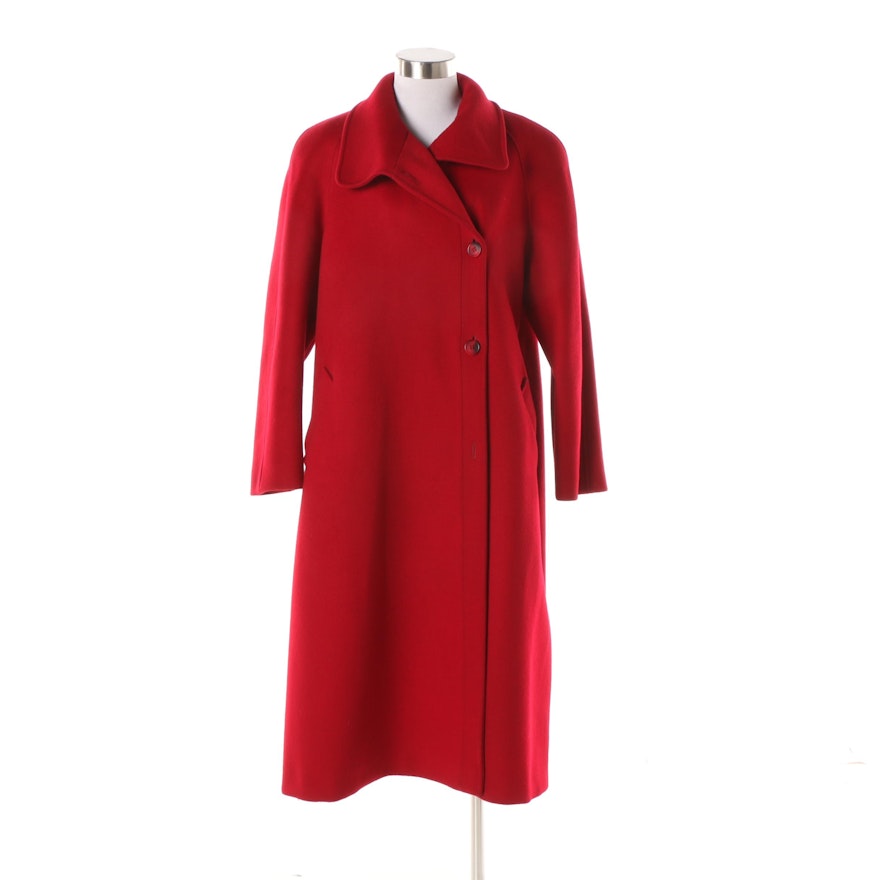 Women's Vintage Bromley Red Wool Coat