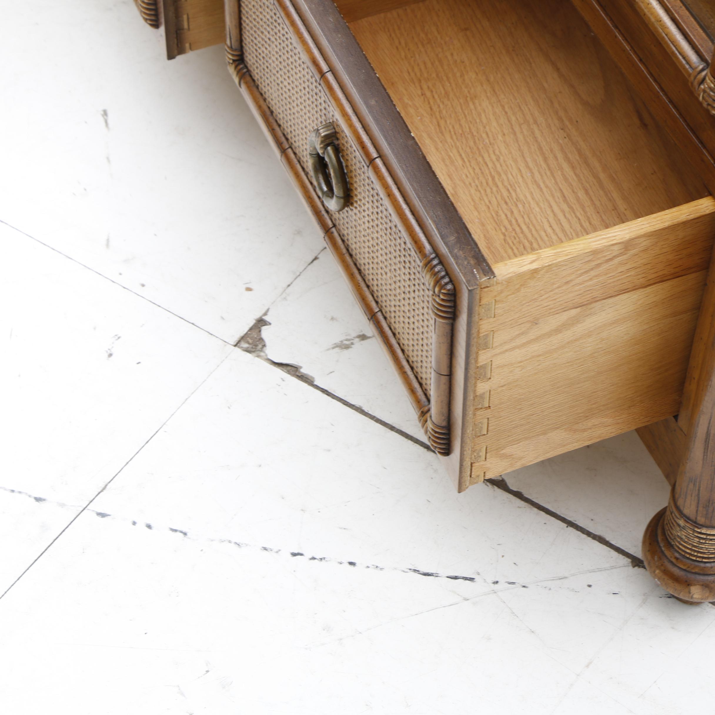 Thomasville Pecan and Glass China Cabinet