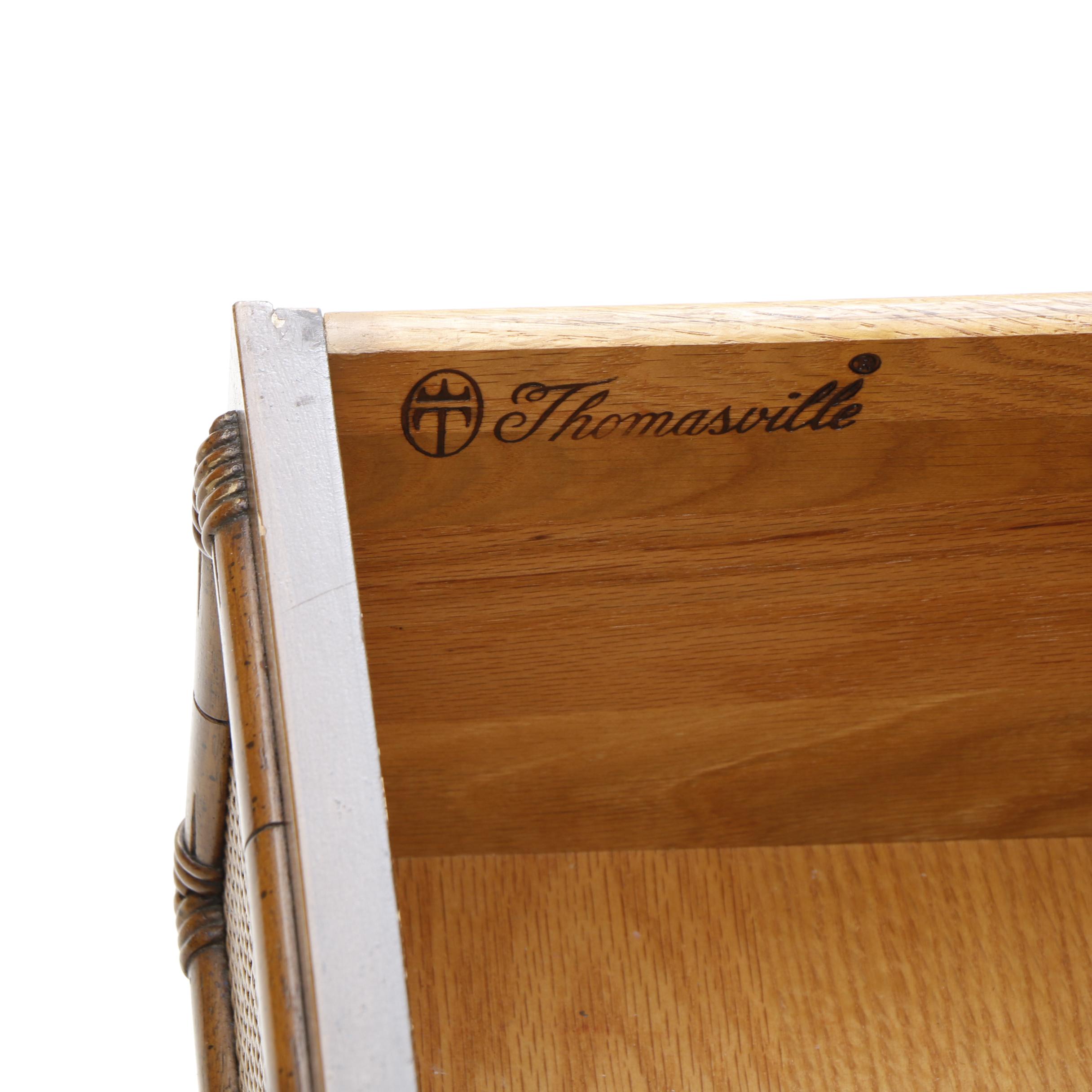 Thomasville Pecan and Glass China Cabinet