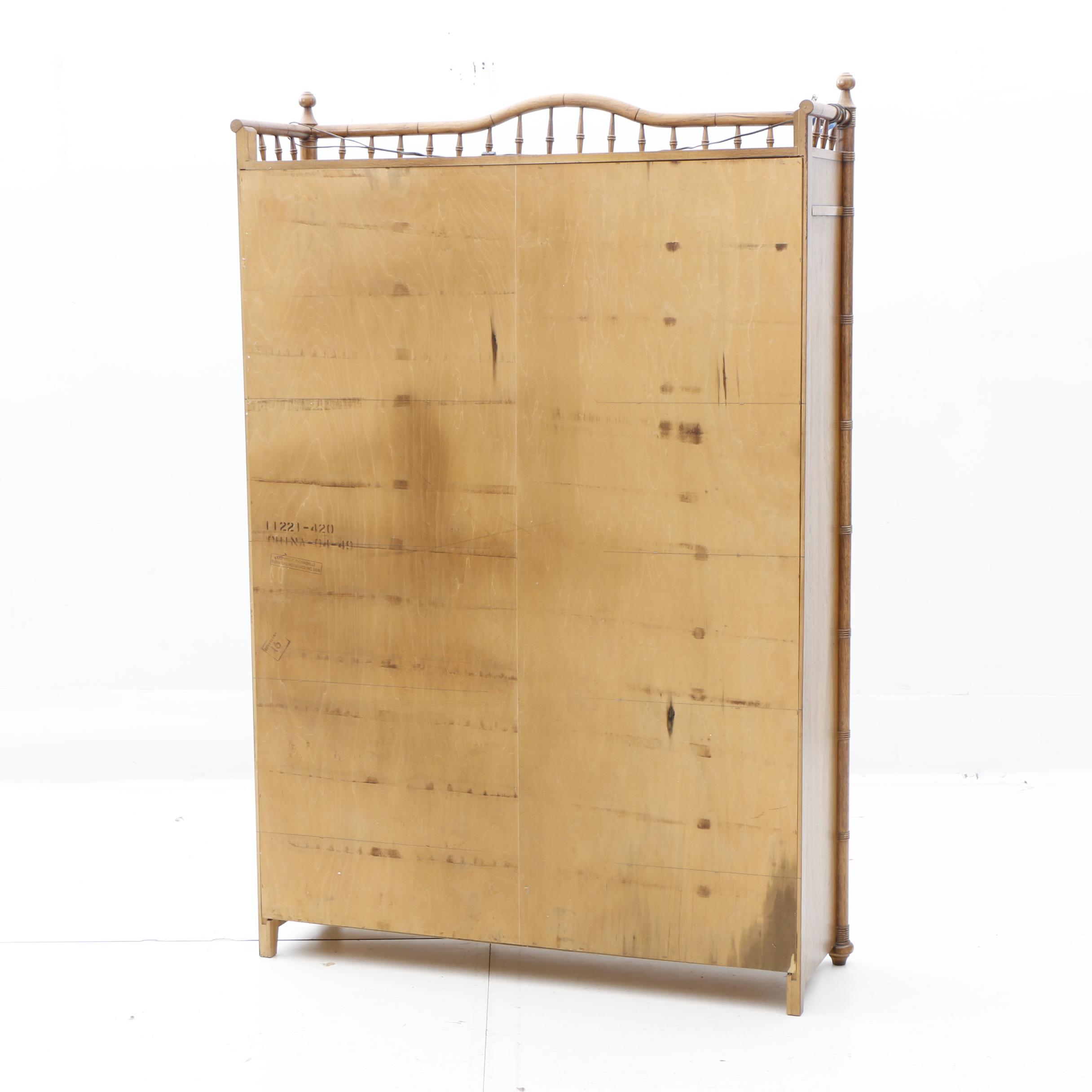 Thomasville Pecan and Glass China Cabinet