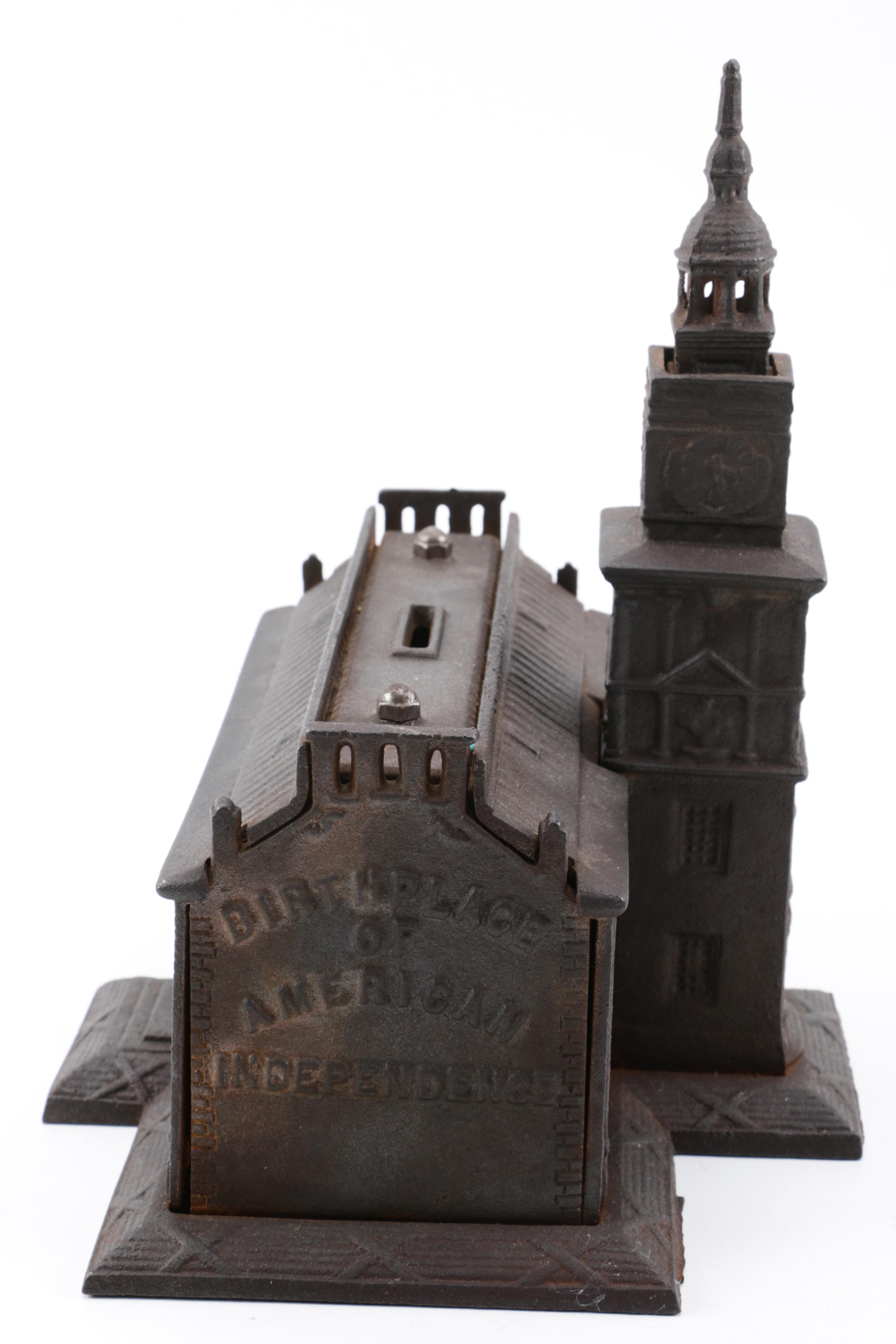 A.F. Terranova Independence Hall Coin Bank with Other Banks and Candy Mold