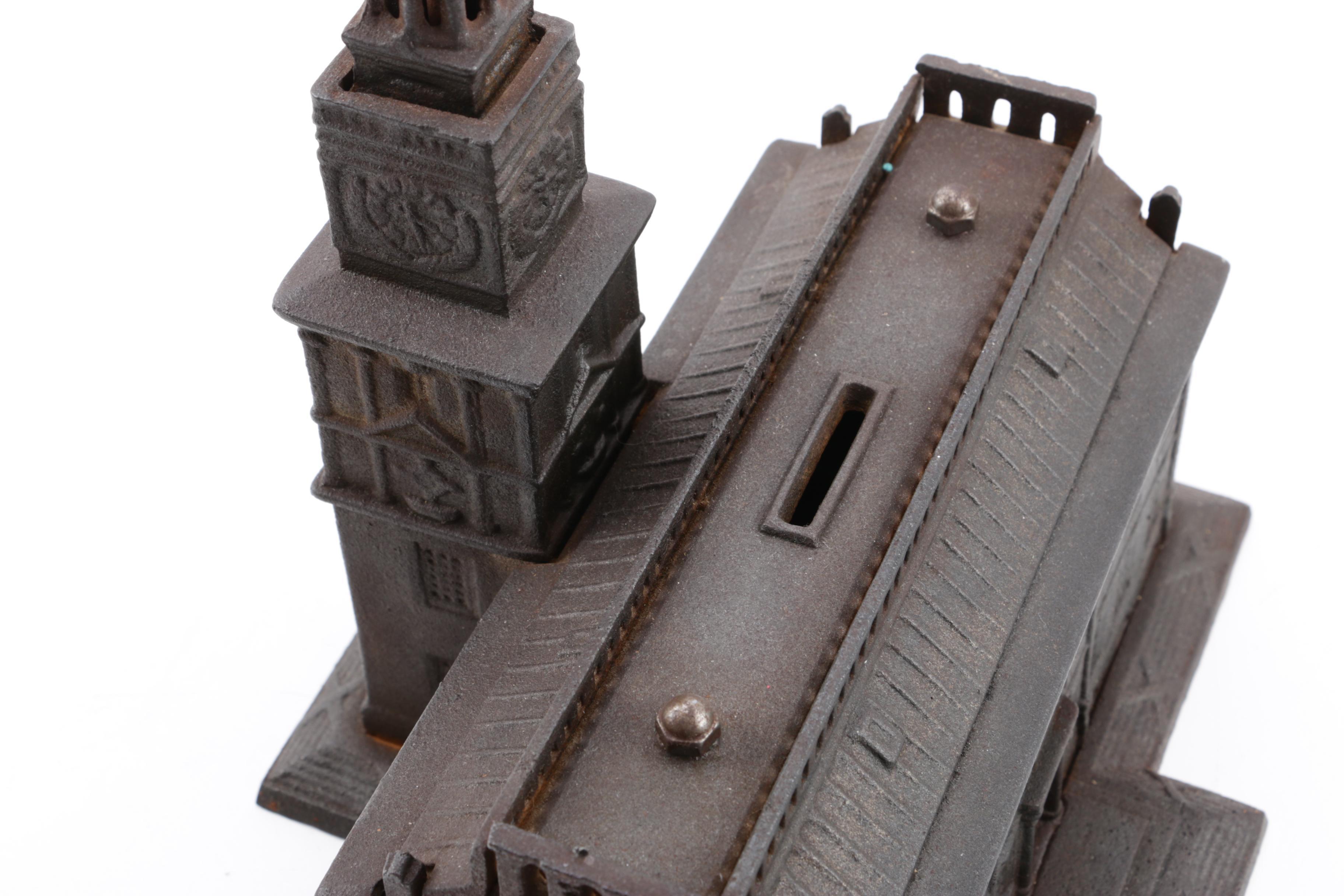 A.F. Terranova Independence Hall Coin Bank with Other Banks and Candy Mold