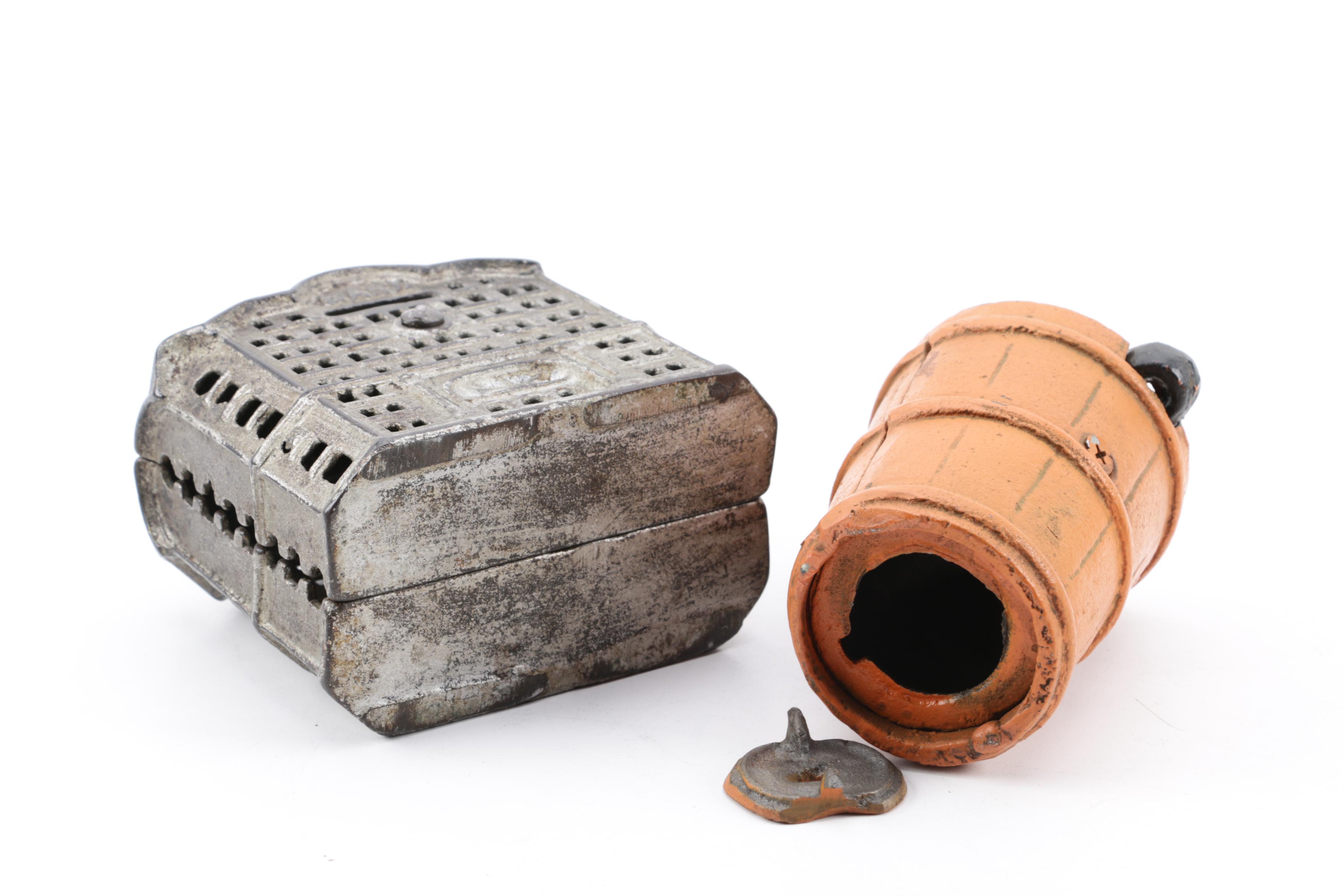 A.F. Terranova Independence Hall Coin Bank with Other Banks and Candy Mold