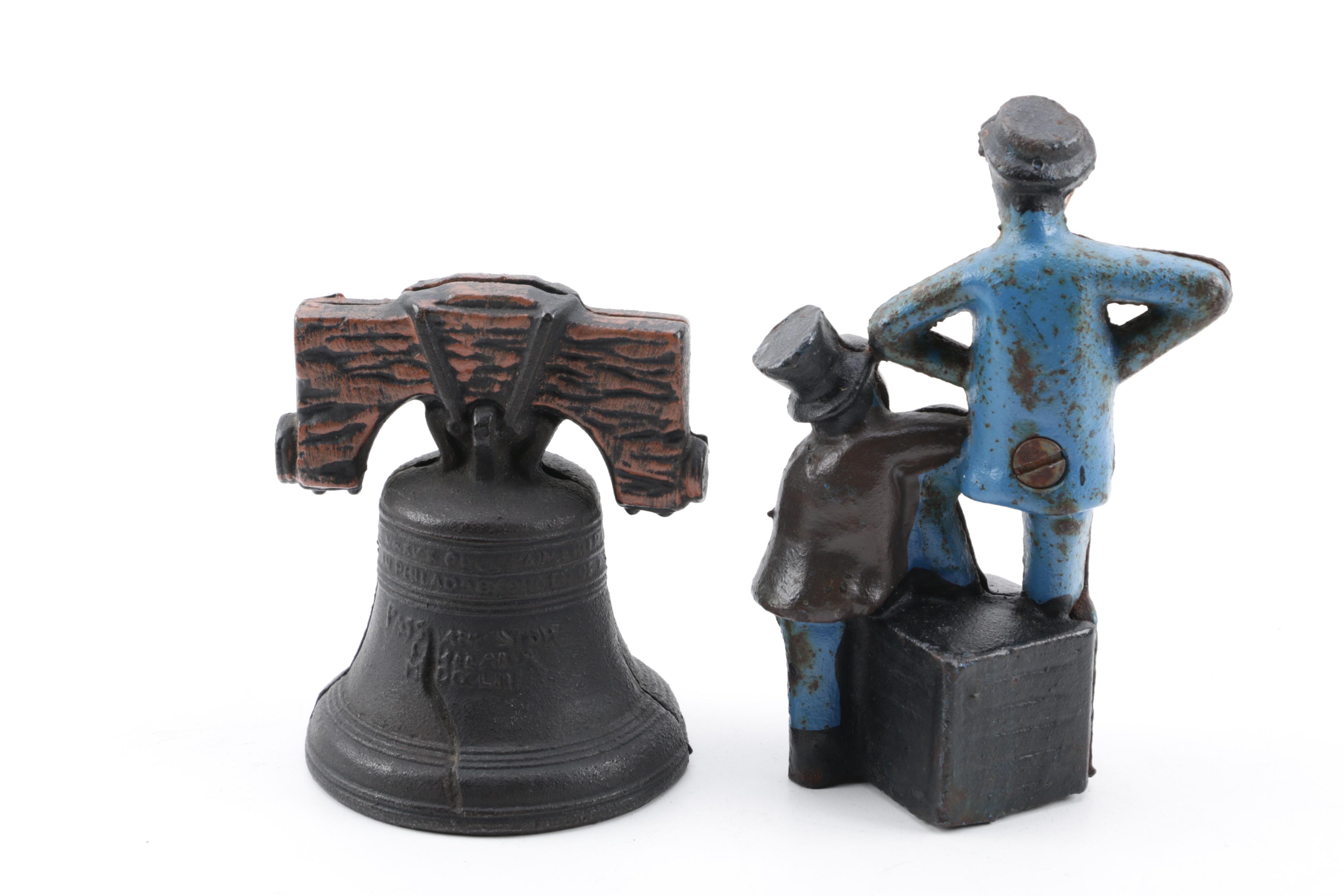 A.F. Terranova Independence Hall Coin Bank with Other Banks and Candy Mold