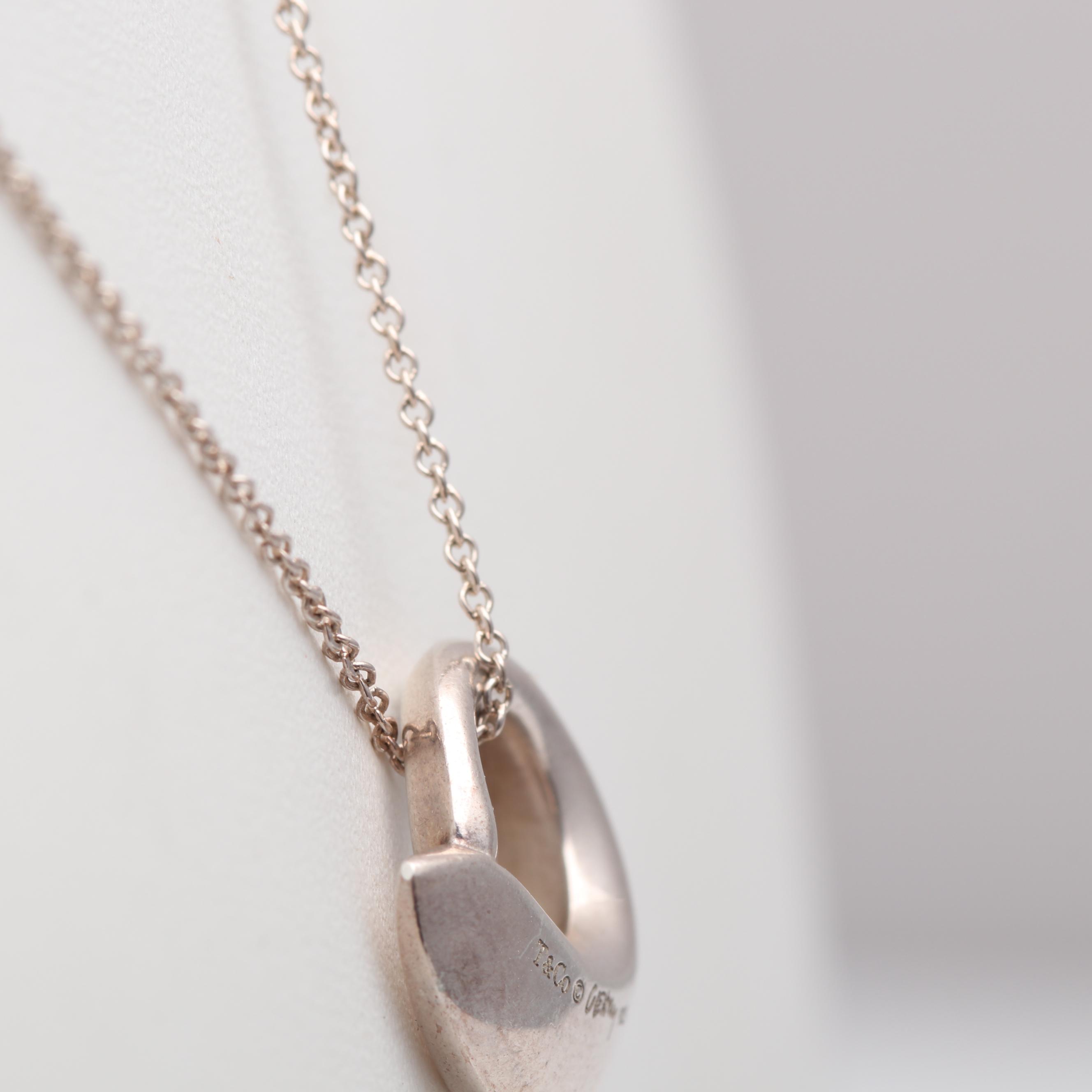 Tiffany & Co. Frank Gehry Sterling Silver Open Circle Pendant Necklace