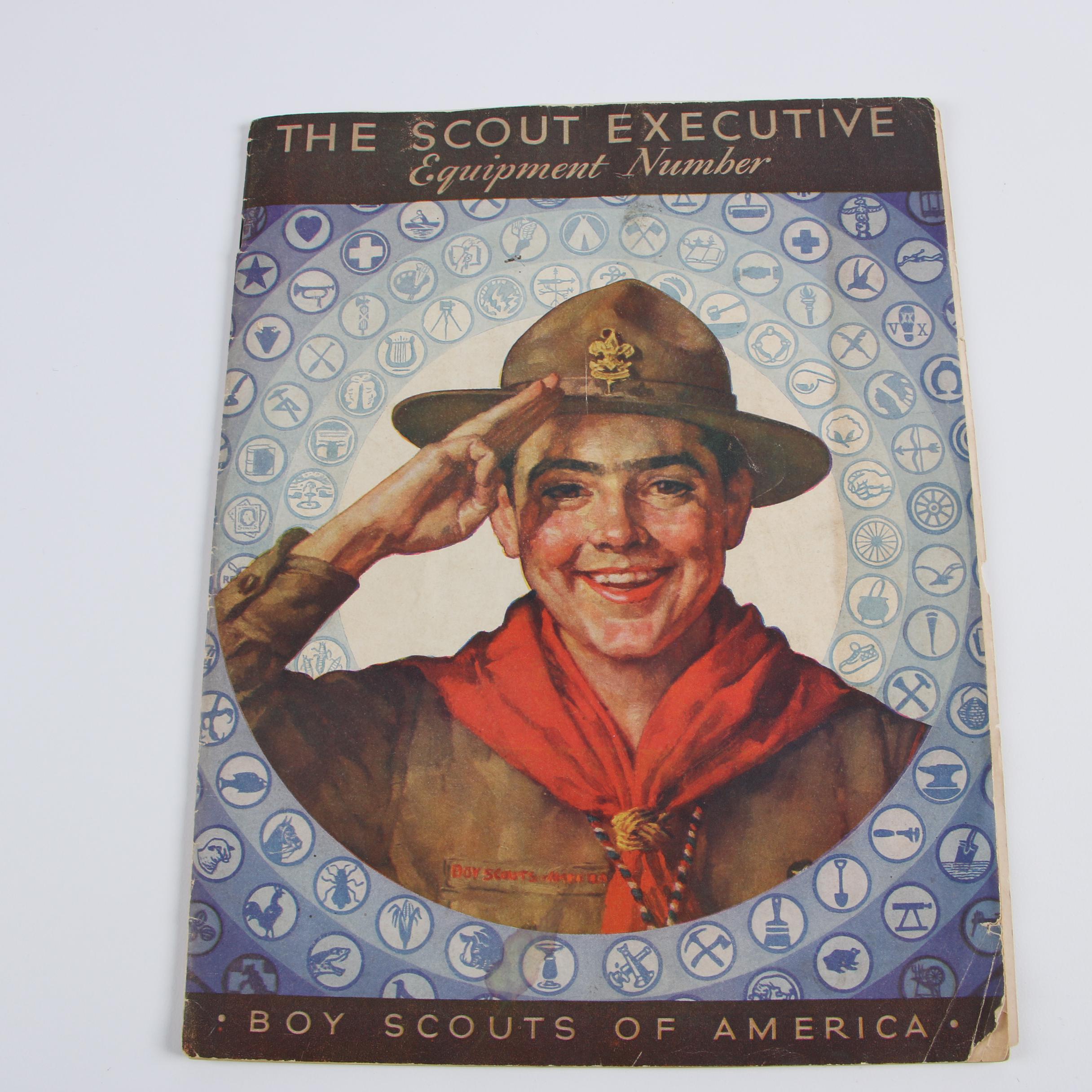 1933 "The Scout Executive" Catalog and Silver-Gelatin Photograph of Boy Scouts