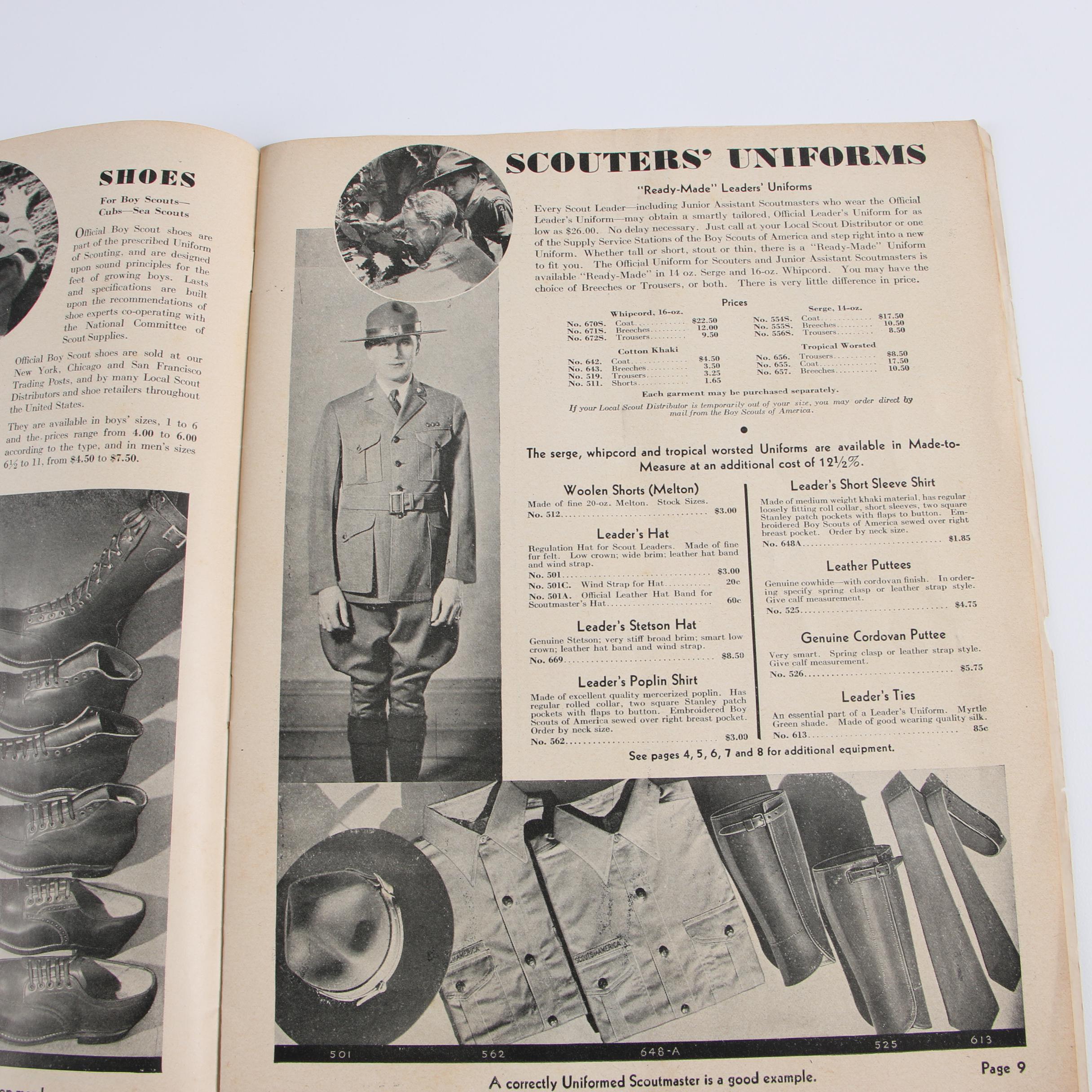 1933 "The Scout Executive" Catalog and Silver-Gelatin Photograph of Boy Scouts