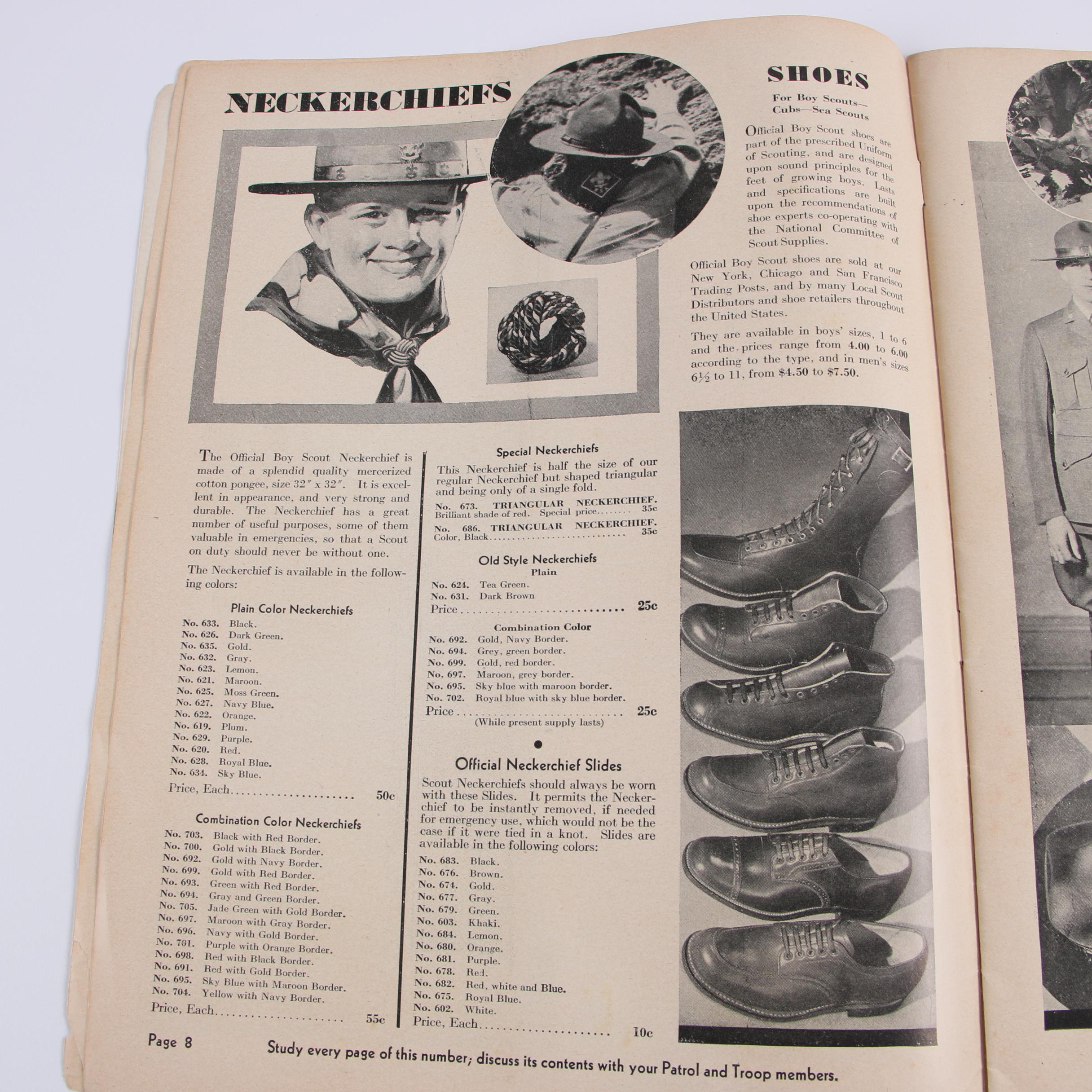 1933 "The Scout Executive" Catalog and Silver-Gelatin Photograph of Boy Scouts