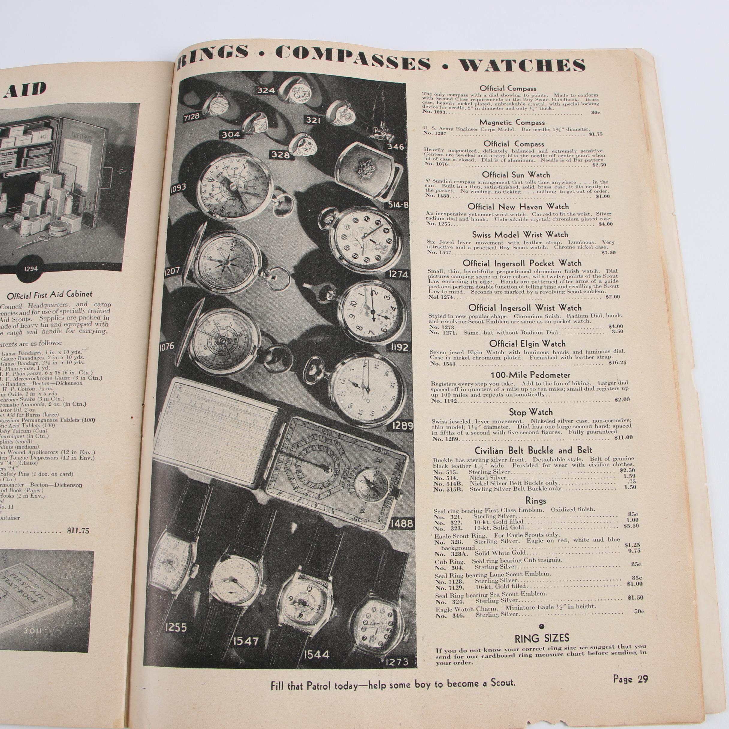 1933 "The Scout Executive" Catalog and Silver-Gelatin Photograph of Boy Scouts