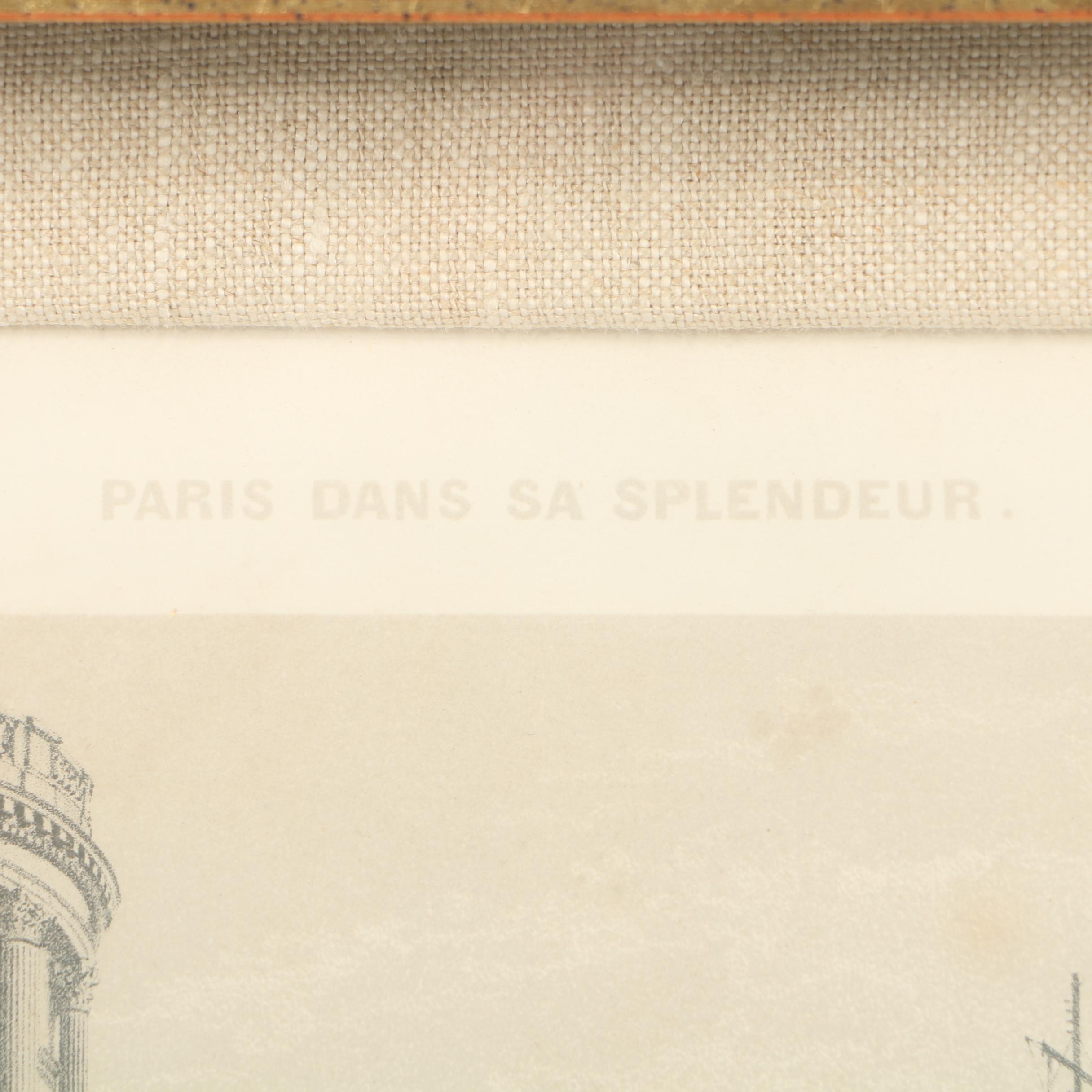 Hand-Colored Lithograph "Eglise St. Sulpice"