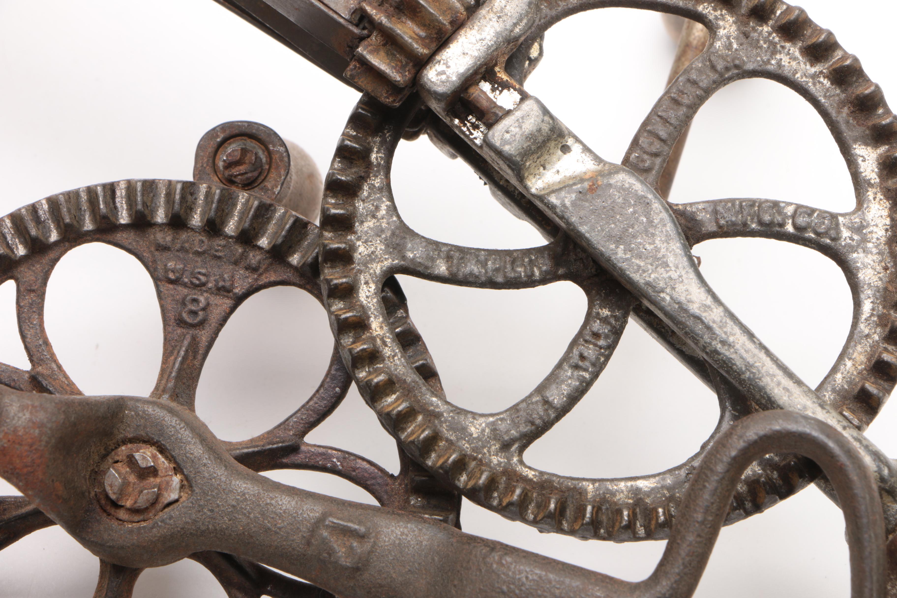 Antique Egg Beaters and Egg Carton