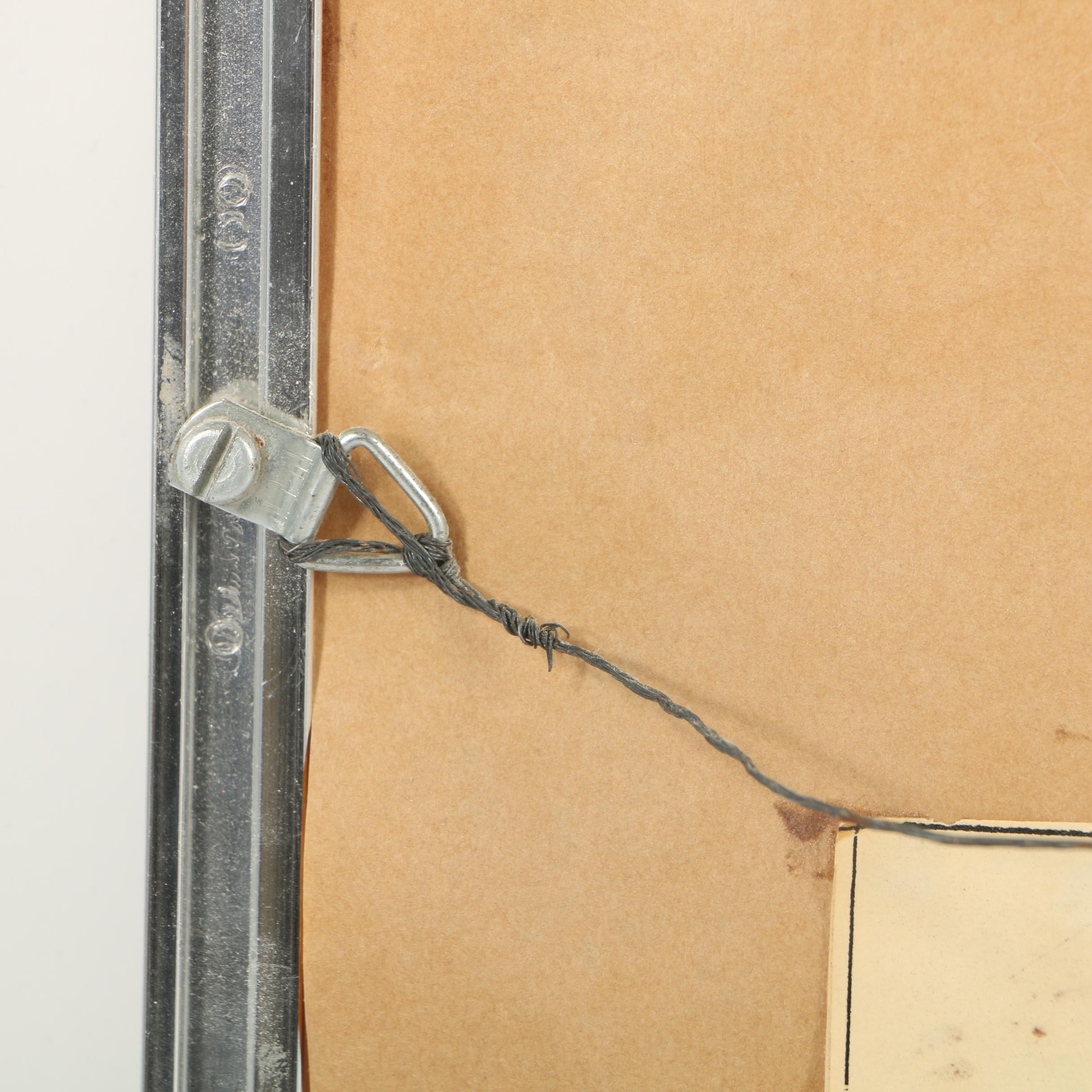 1974 Tibby Llewellyn Signed "Little Frigate" Batik in Frame