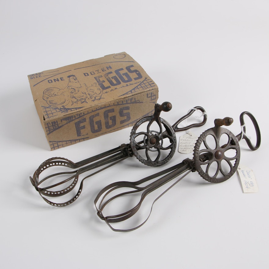Antique "Cyclone" and Dover Egg Beater