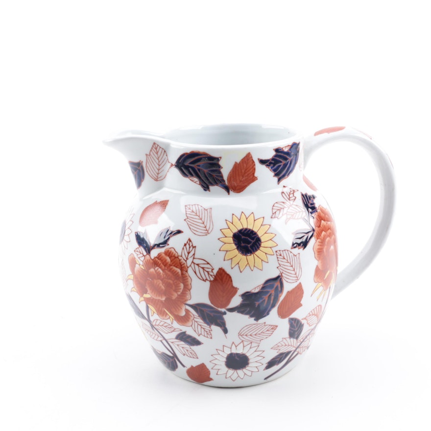 Imari Style Reproduction Ironstone Pitcher