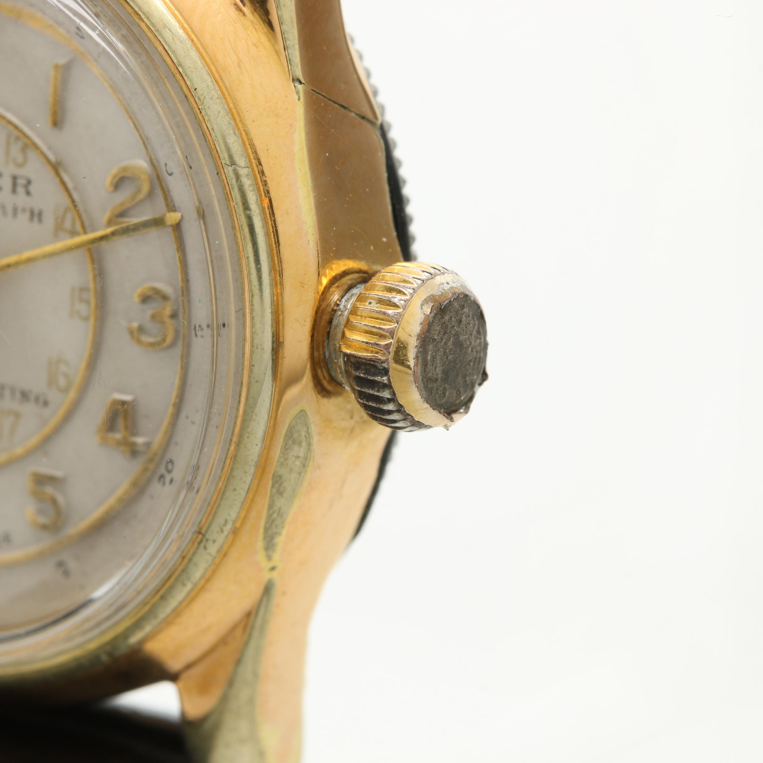 Circa 1940s Rolex Oyster Centregraph Stainless Steel Watch