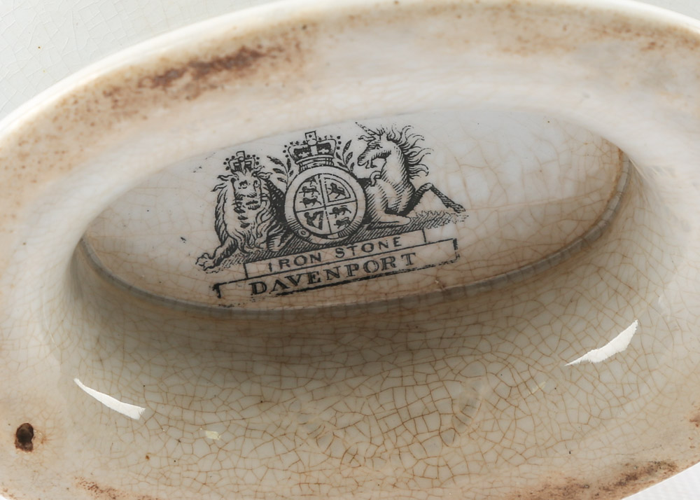 Collection of English White Ironstone Tureens Featuring Davenport