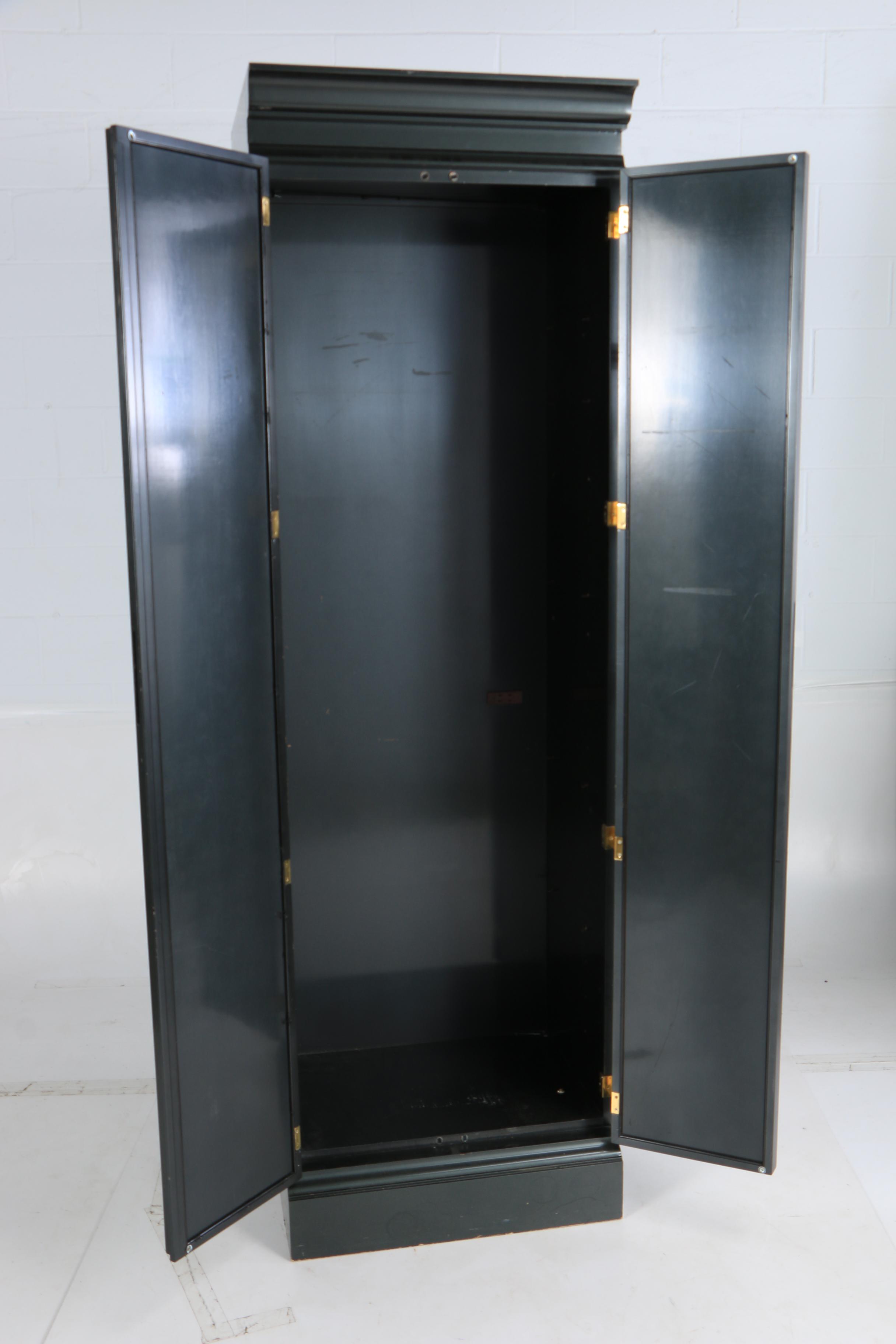 Storage Cabinet with Mirrored Doors and Lighted Top