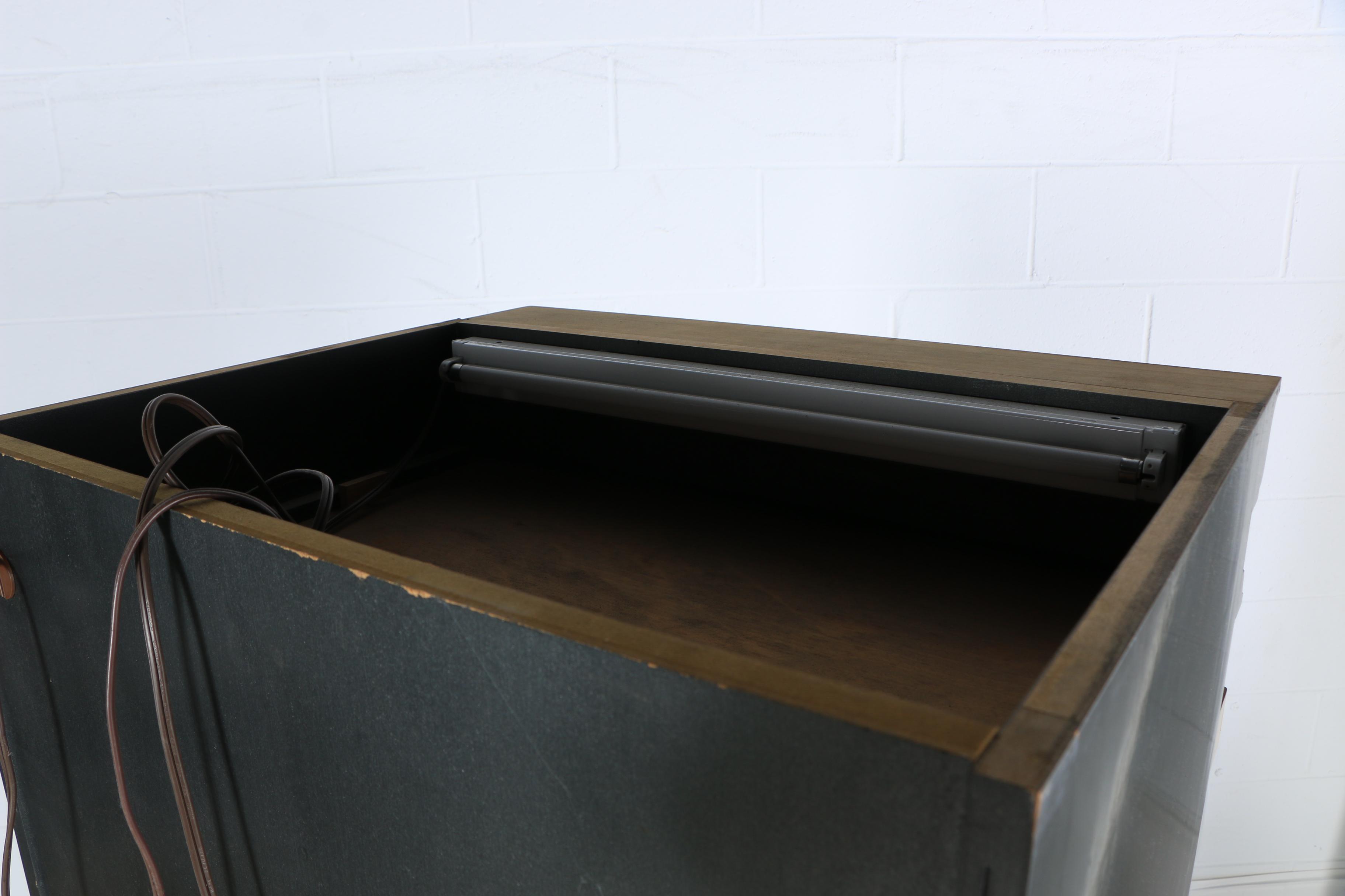 Storage Cabinet with Mirrored Doors and Lighted Top