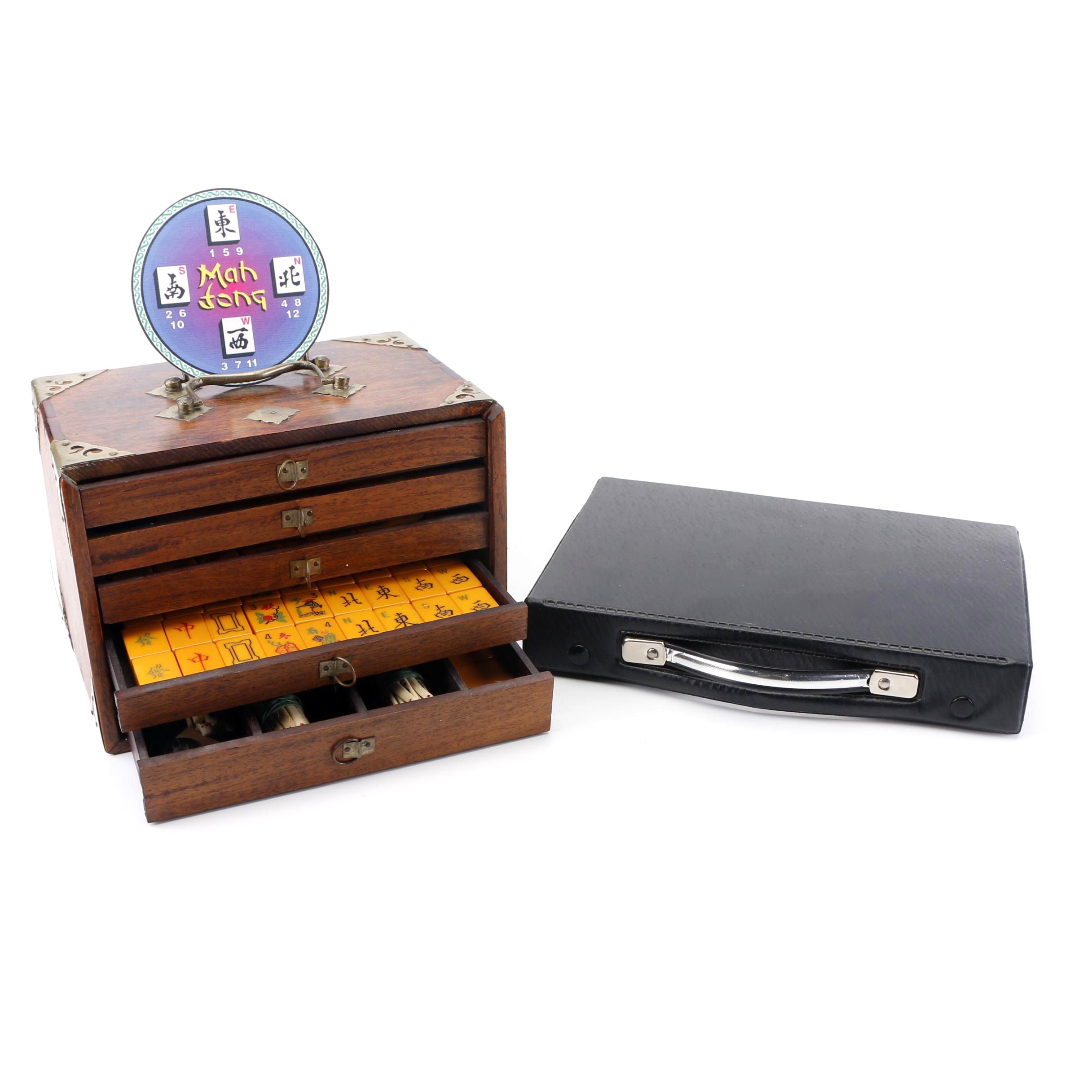 Vintage Mahjong Sets in Cases