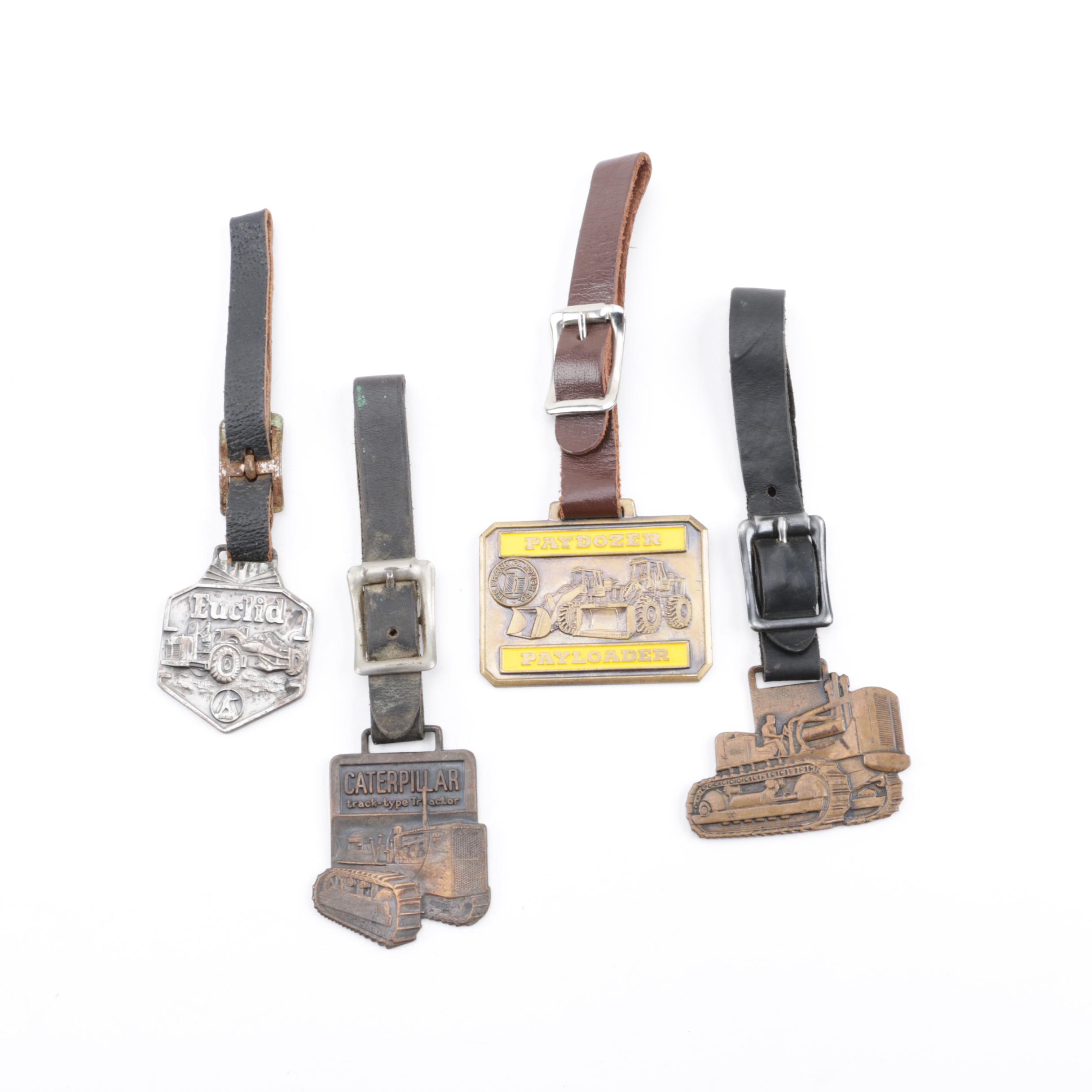 Vintage Heavy Duty Construction Equipment Themed Watch Fobs