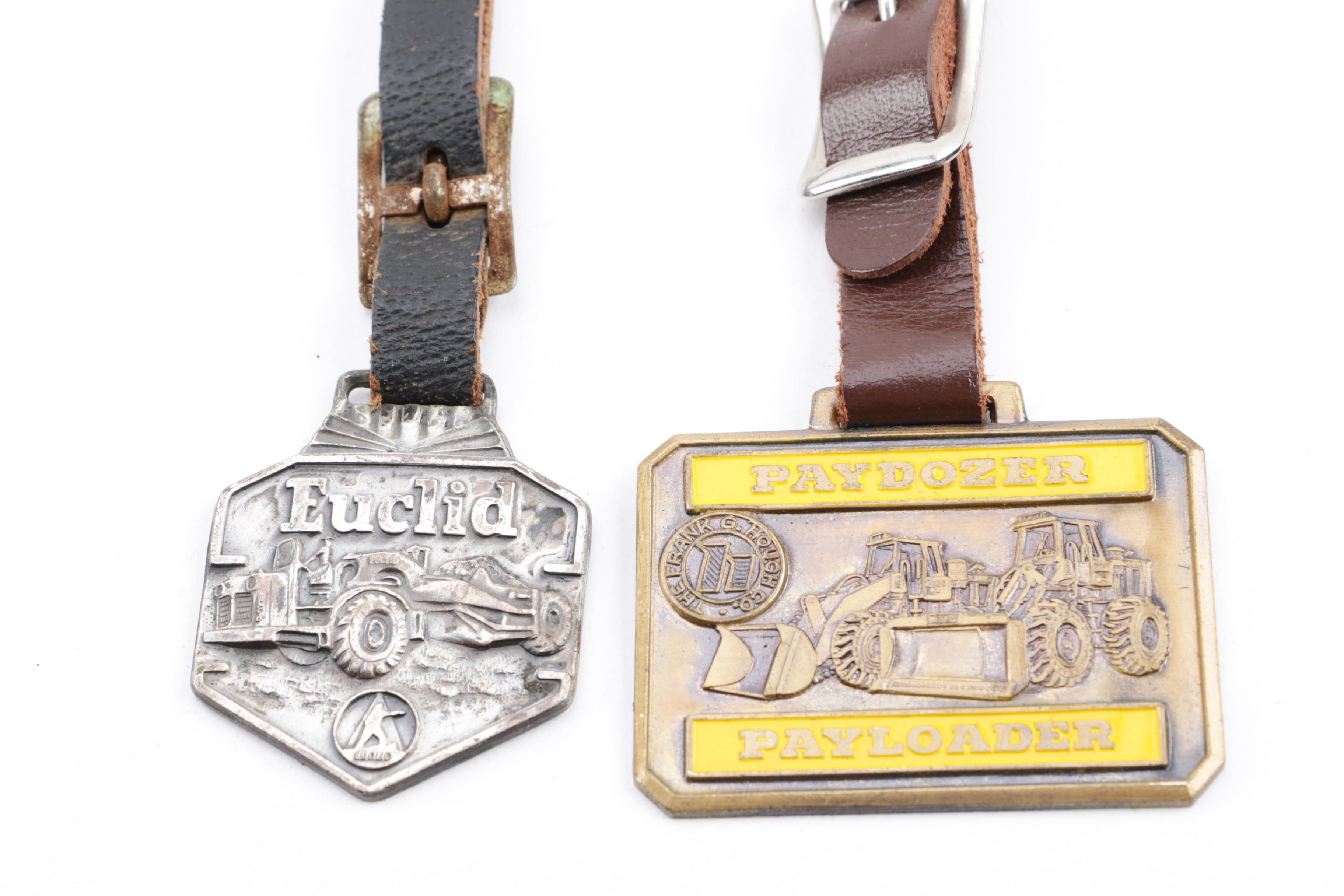 Vintage Heavy Duty Construction Equipment Themed Watch Fobs