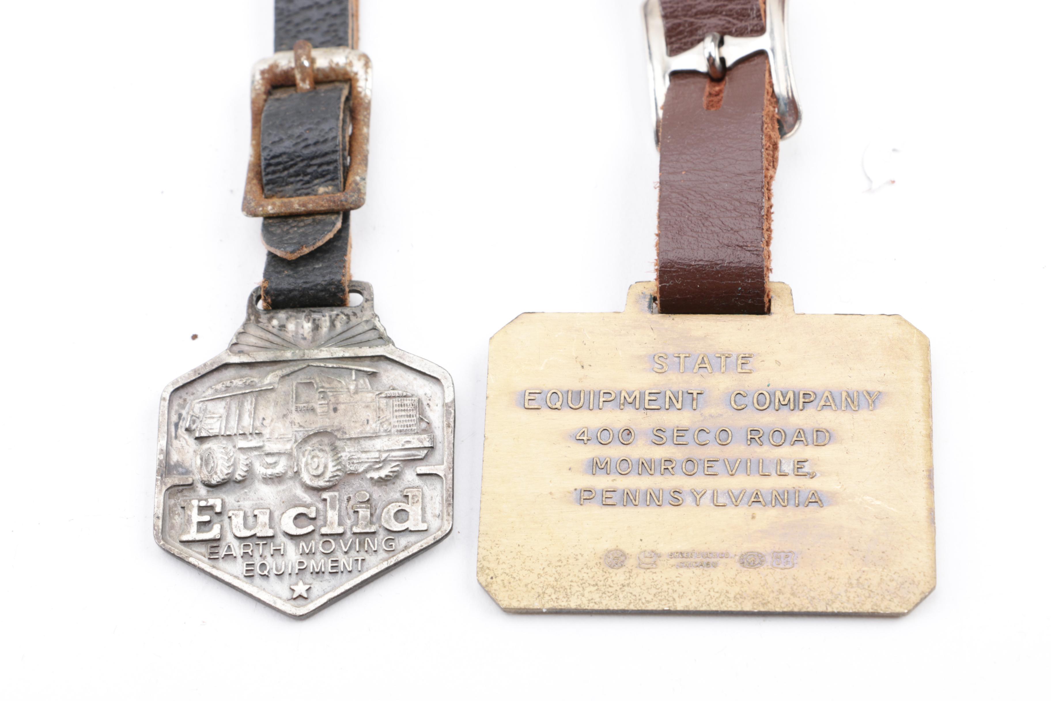 Vintage Heavy Duty Construction Equipment Themed Watch Fobs