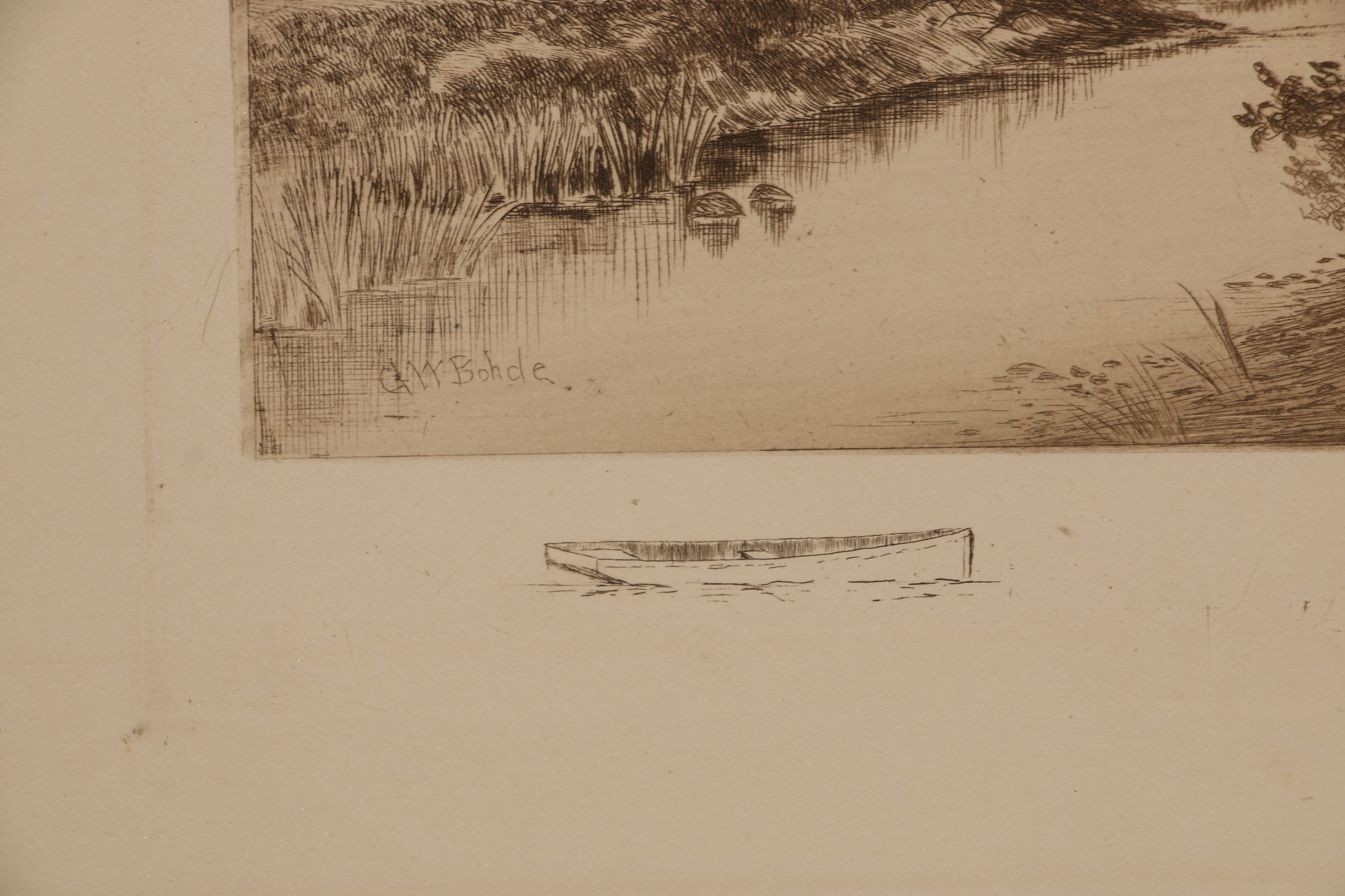 George W. Bohde Late 19th Century Etching