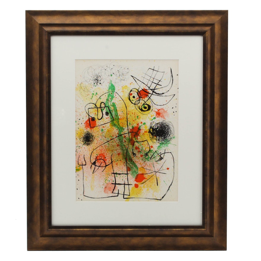 Joan Miró 1967 Color Lithograph for "Derriere Le Miroir" #164 - 165