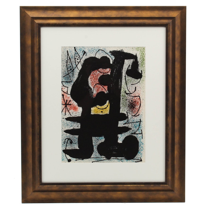 Joan Miró 1967 Color Lithograph for "Derriere Le Miroir" #164 - 165