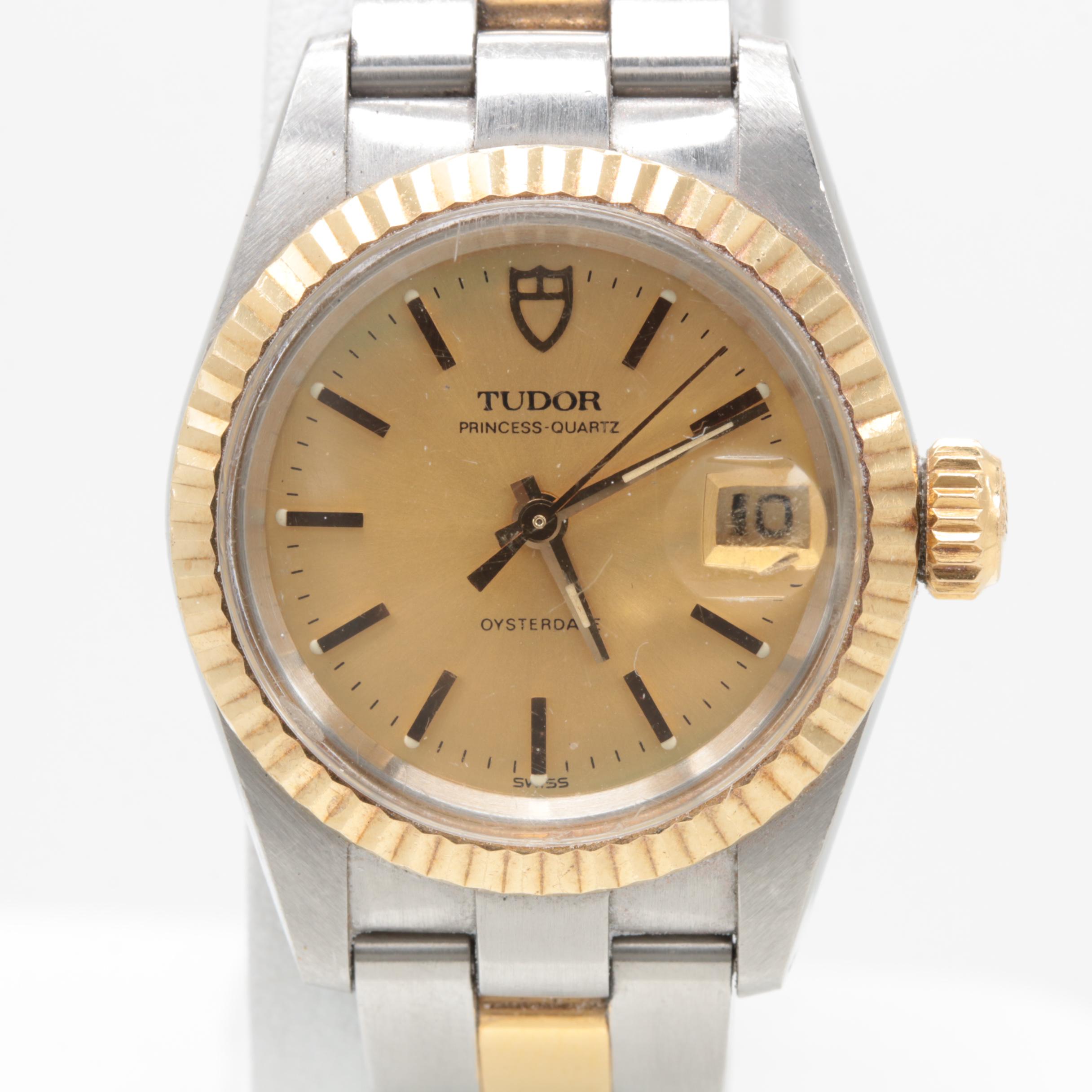 Tudor Princess Oysterdate 18K Yellow Gold and Stainless Steel Watch