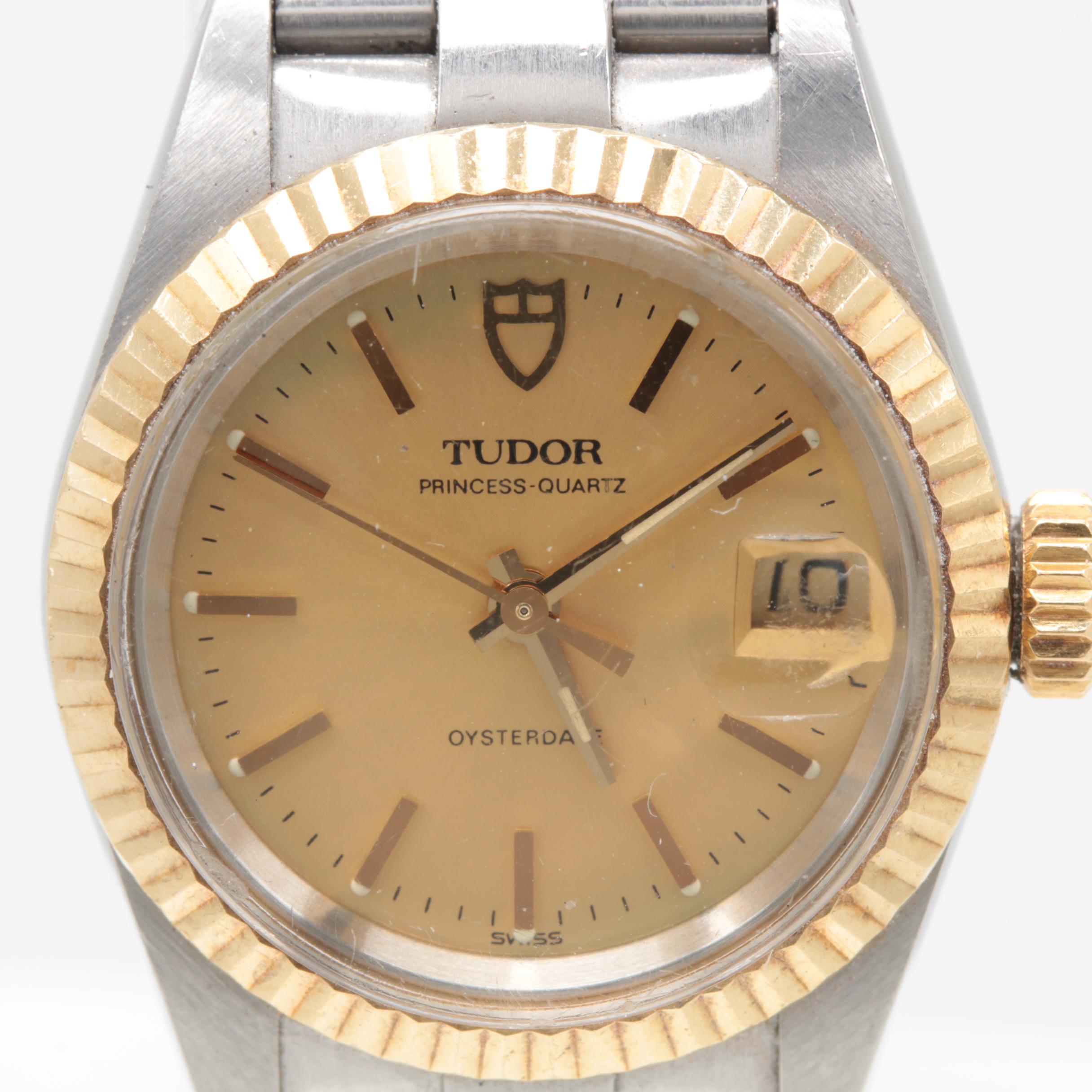 Tudor Princess Oysterdate 18K Yellow Gold and Stainless Steel Watch