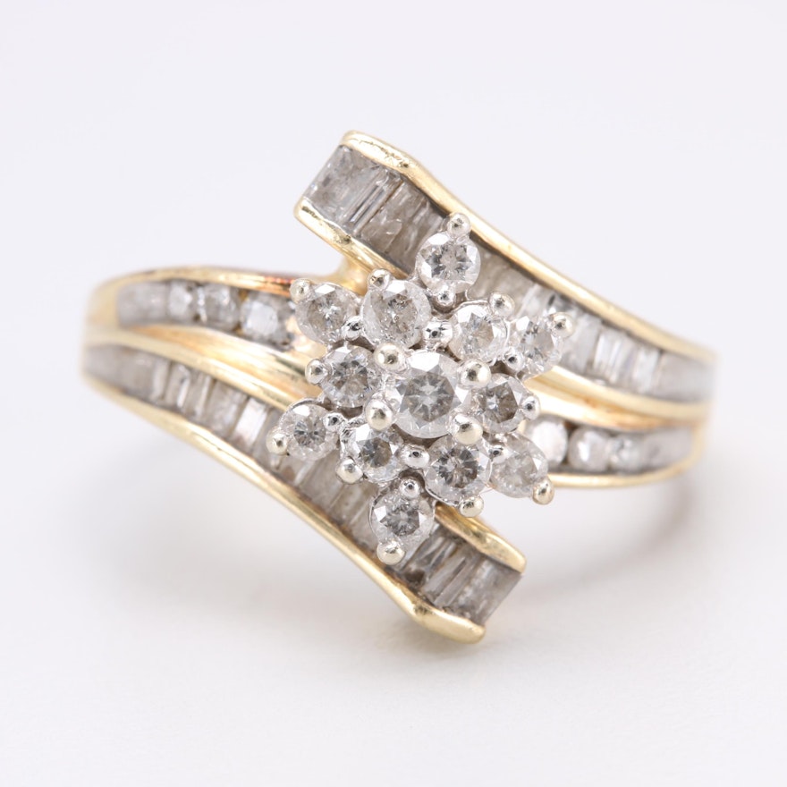 10K Yellow Gold 1.00 CTW Diamond Ring