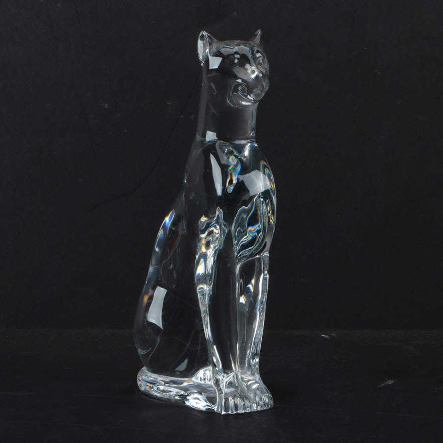 Baccarat Crystal Cat Figurine