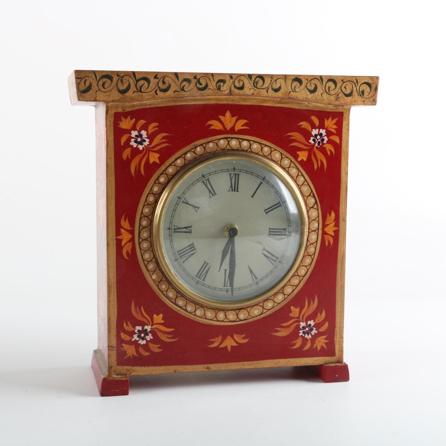 Global Bazaar Hand-Painted Mantel Clock