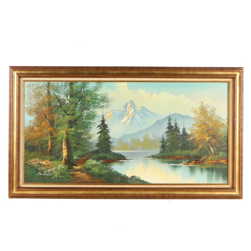 M. Weber Landscape Oil Painting