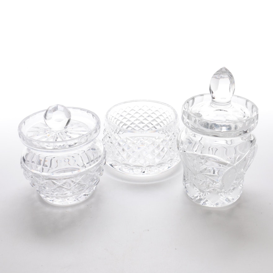 Crystal Sugar Bowl and Jars