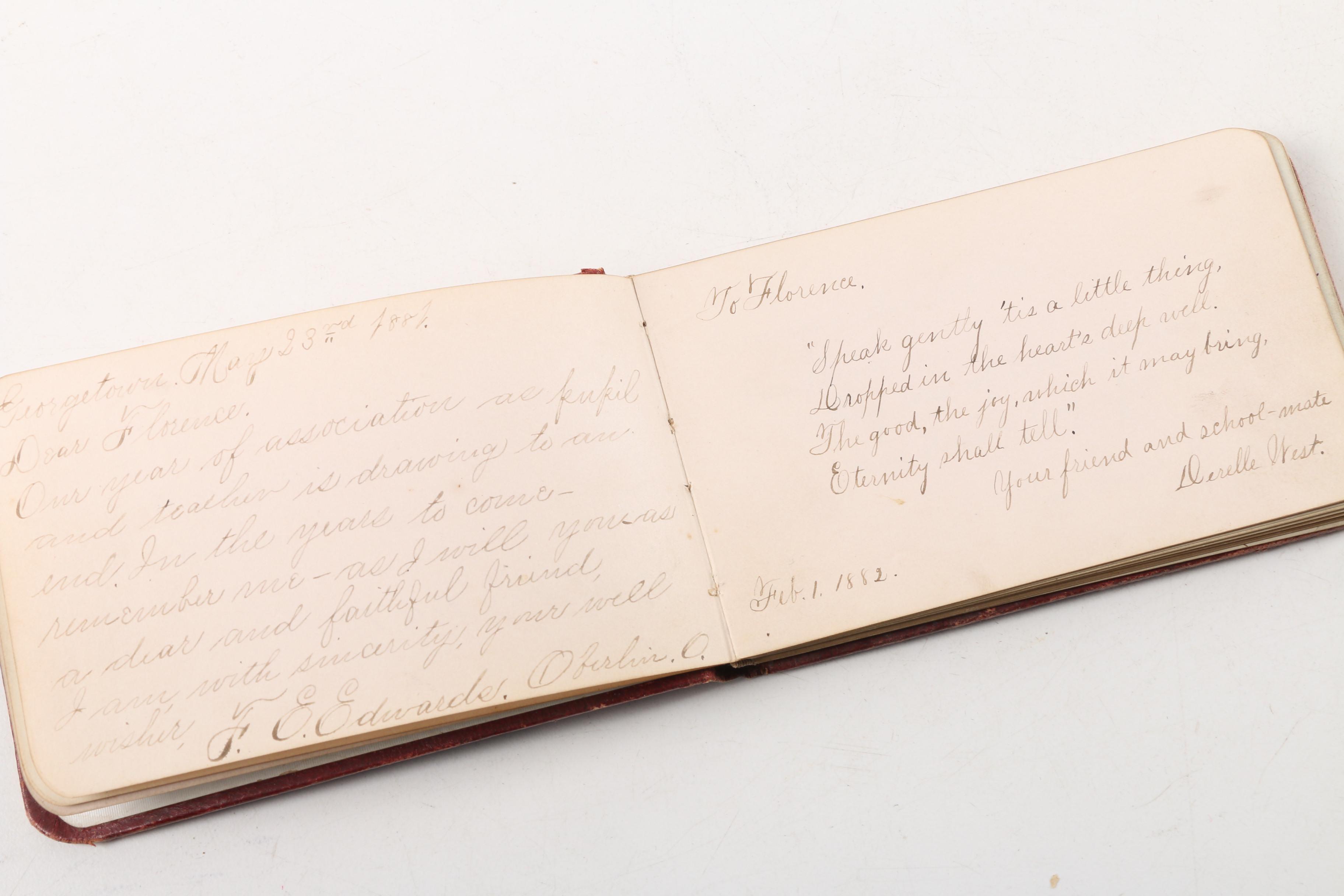 Antique Autograph Book and Other Books