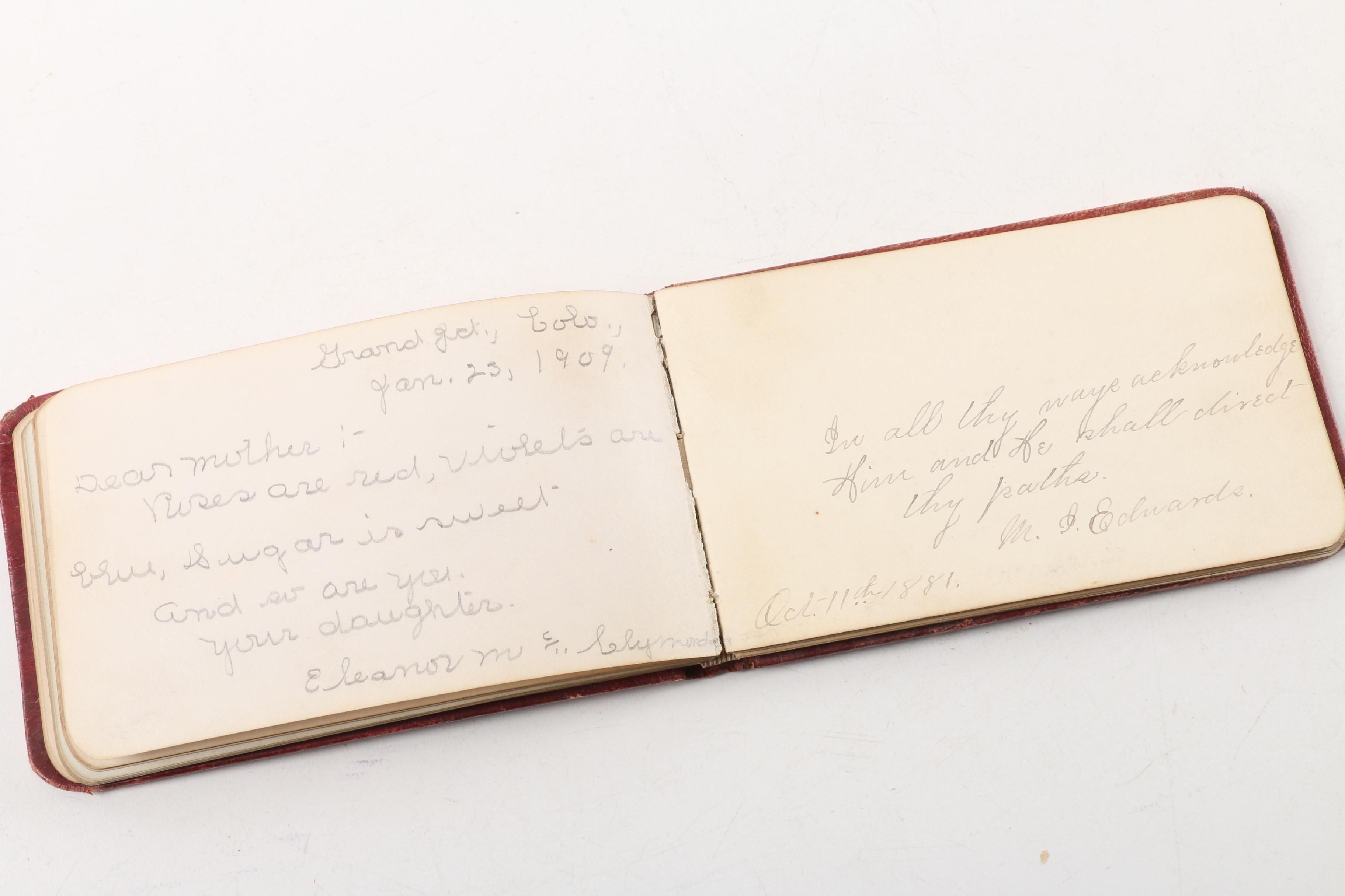 Antique Autograph Book and Other Books