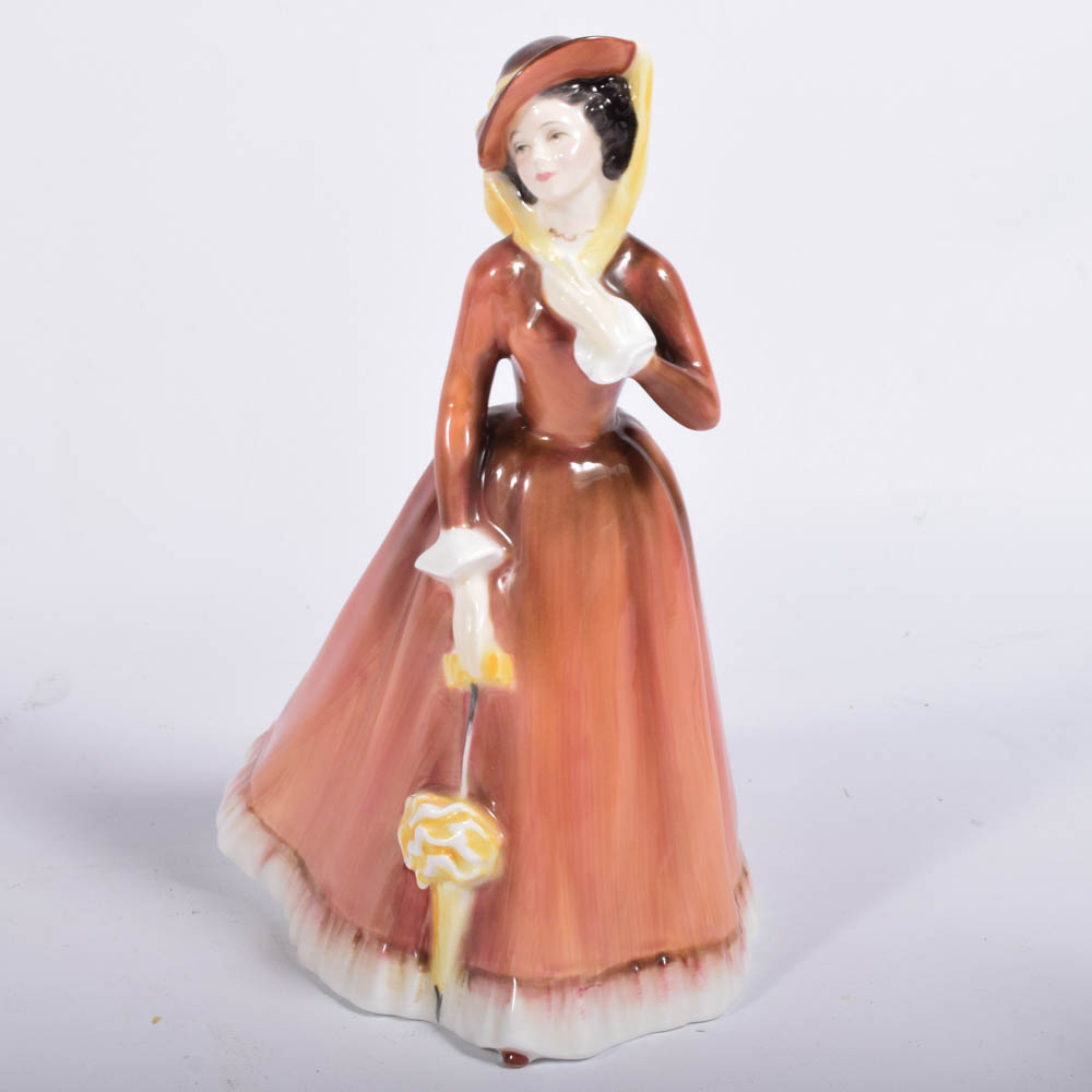 Royal Doulton "Julia," "Winsome" and "Autumn Breeze" Bone China Figurines