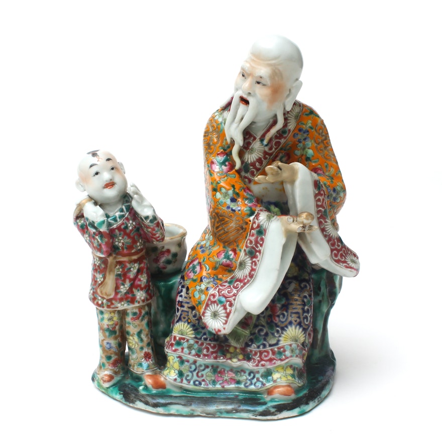 Chinese Hand Painted Porcelain Figurine