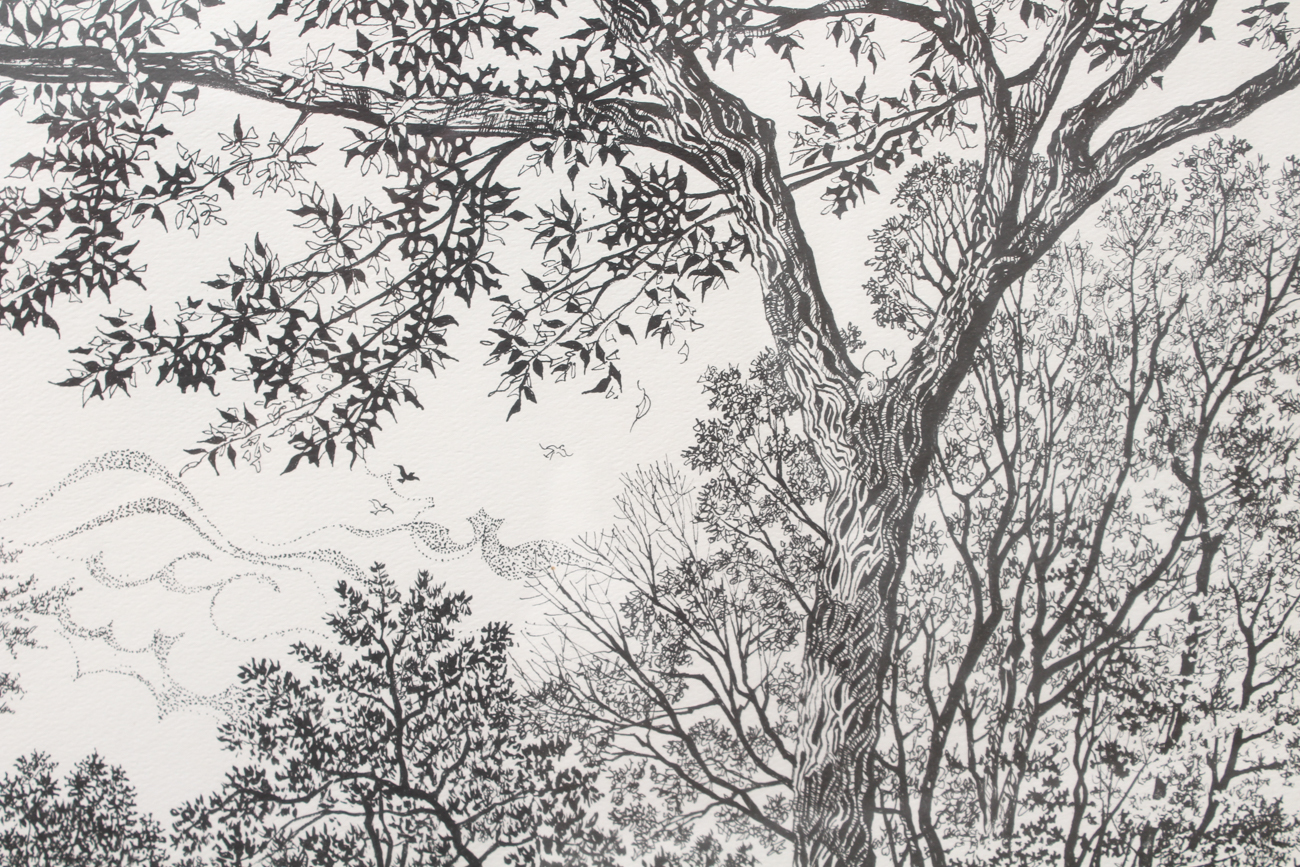 Signed Framed Print of "Harvard Yard in Autumn" by Rich Ahern