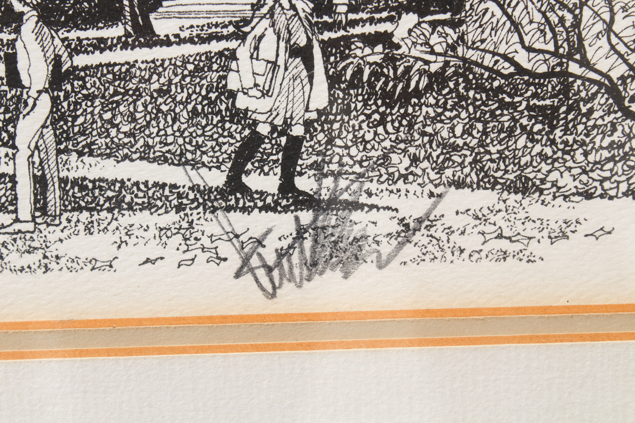 Signed Framed Print of "Harvard Yard in Autumn" by Rich Ahern