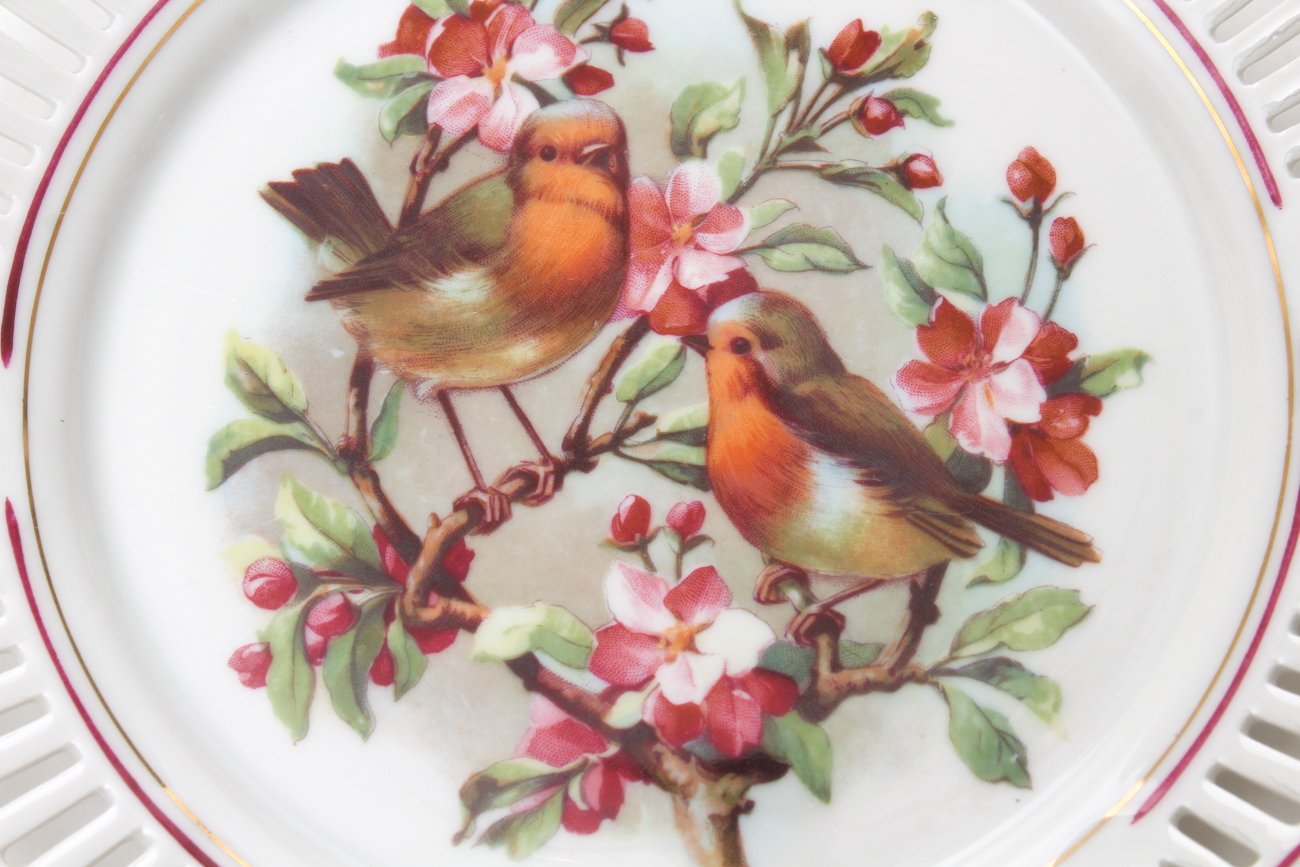 Schrvarzenhammer and Vintage Reticulated Porcelain Plates