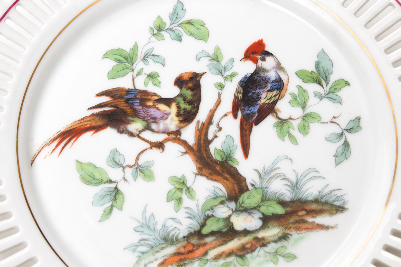 Schrvarzenhammer and Vintage Reticulated Porcelain Plates