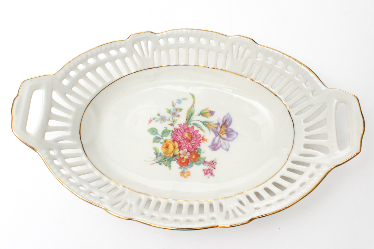 Schrvarzenhammer and Vintage Reticulated Porcelain Plates