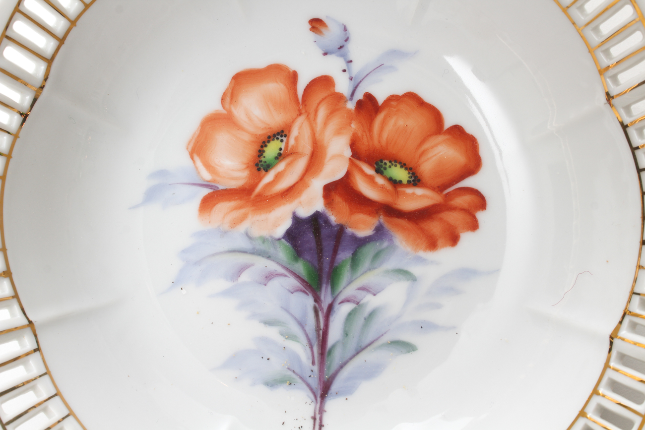 Schrvarzenhammer and Vintage Reticulated Porcelain Plates