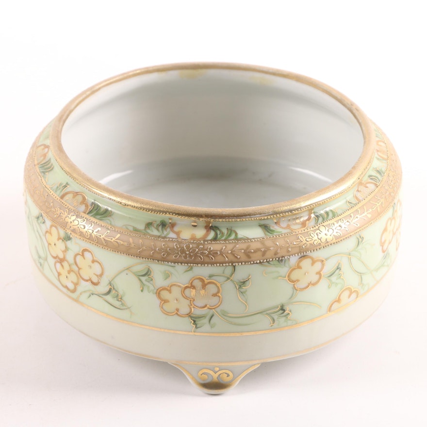 Hand-Painted Noritake Gilded Porcelain Dish