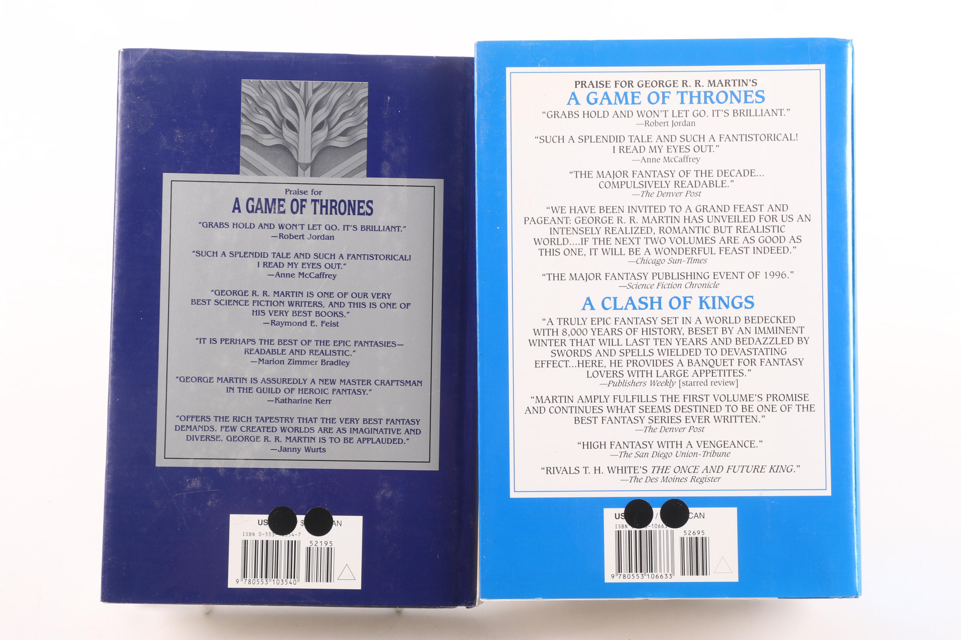 First American Editions "A Game of Thrones" and "A Storm of Swords"