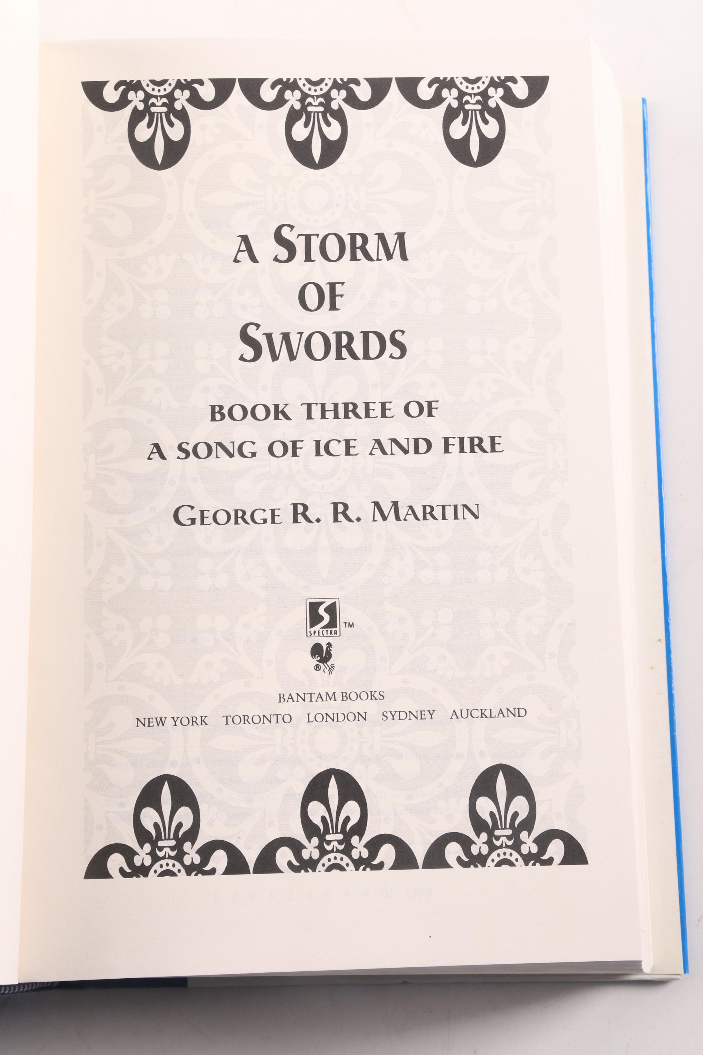 First American Editions "A Game of Thrones" and "A Storm of Swords"