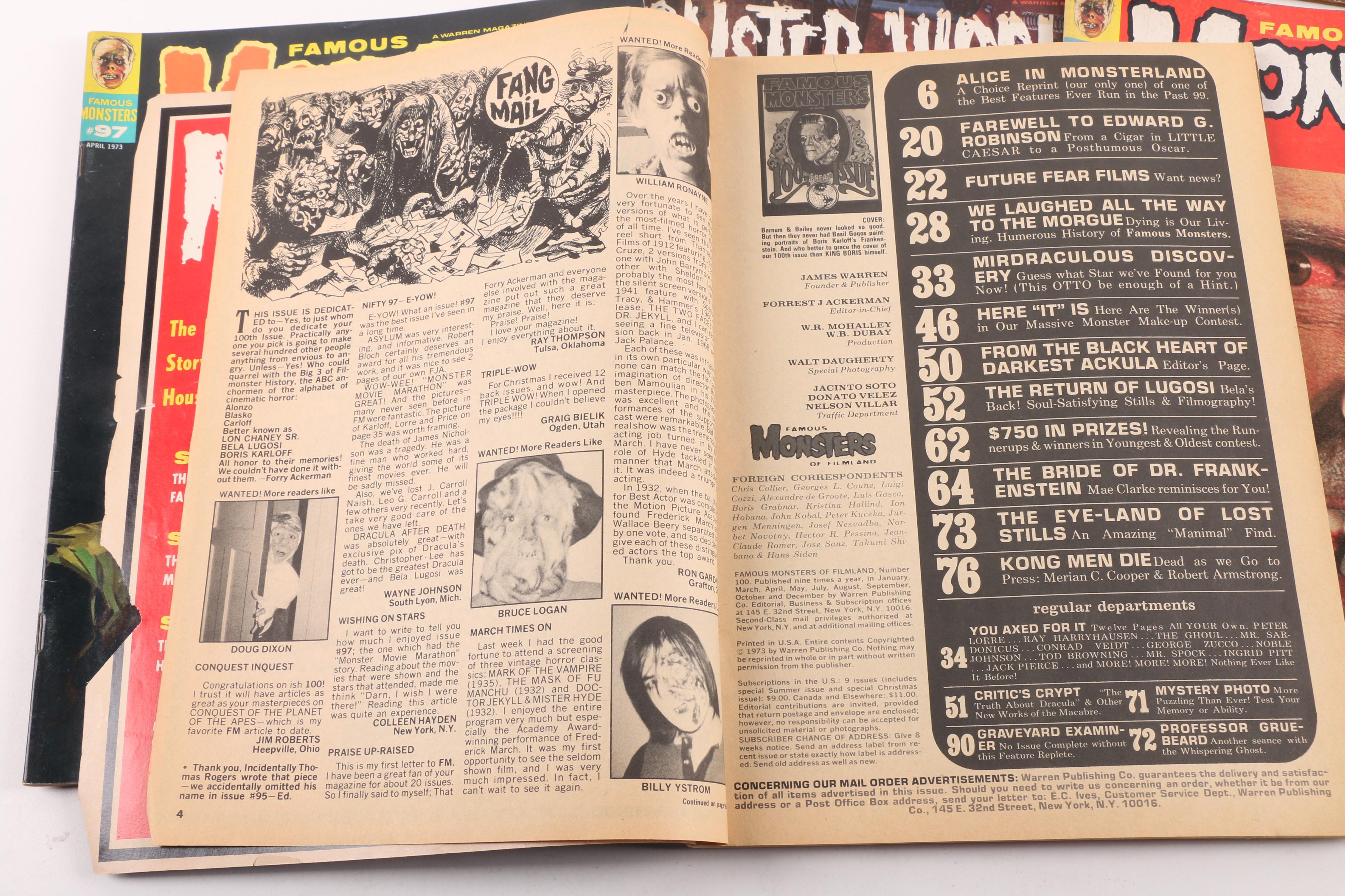 1960s and '70s Monsters Magazines including "Famous Monsters of Filmland"
